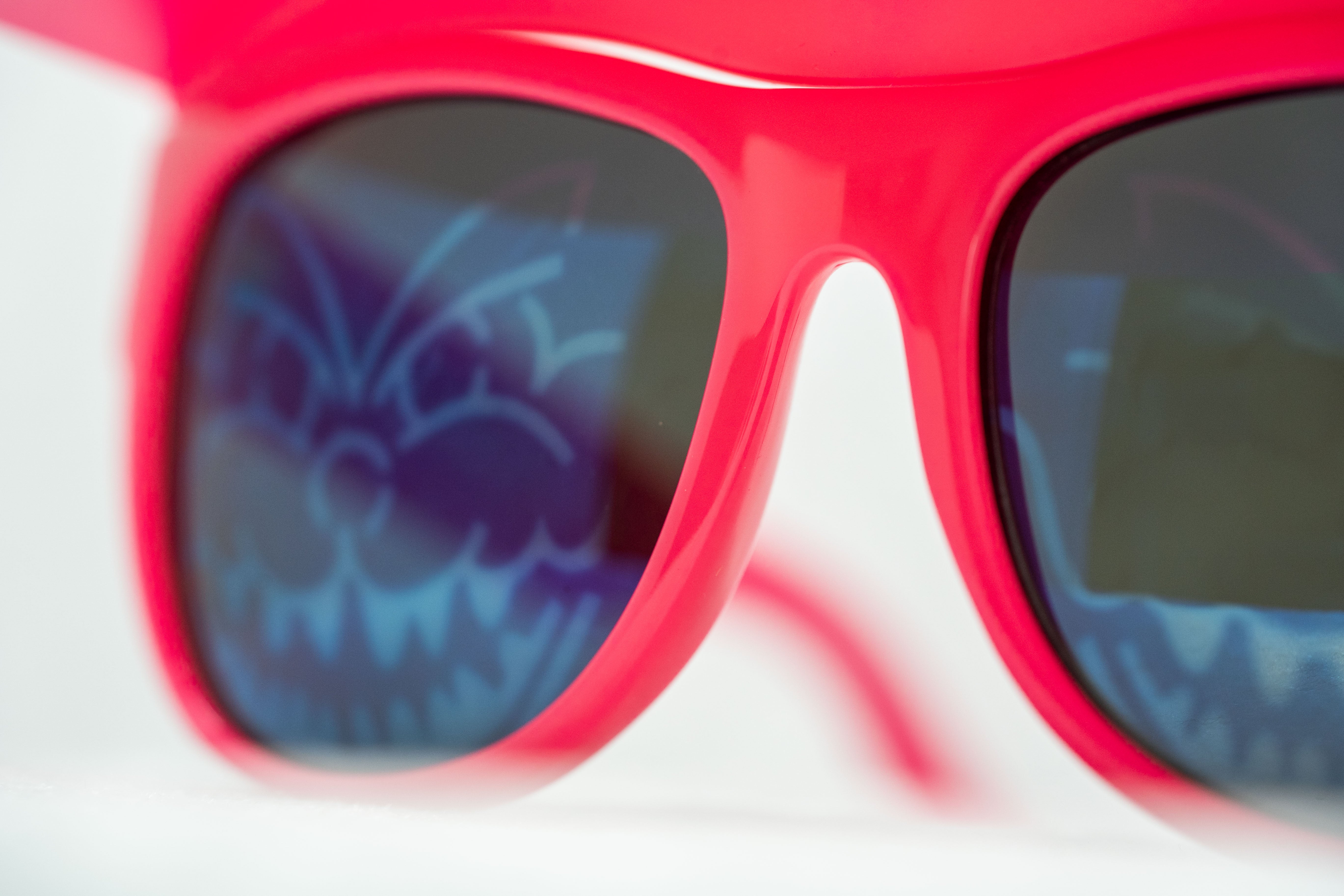 Bernhard Willhelm Sunglasses Unisex Pink Visor Blue Mirror Lenses Cat 3-GR8 Sunglasses