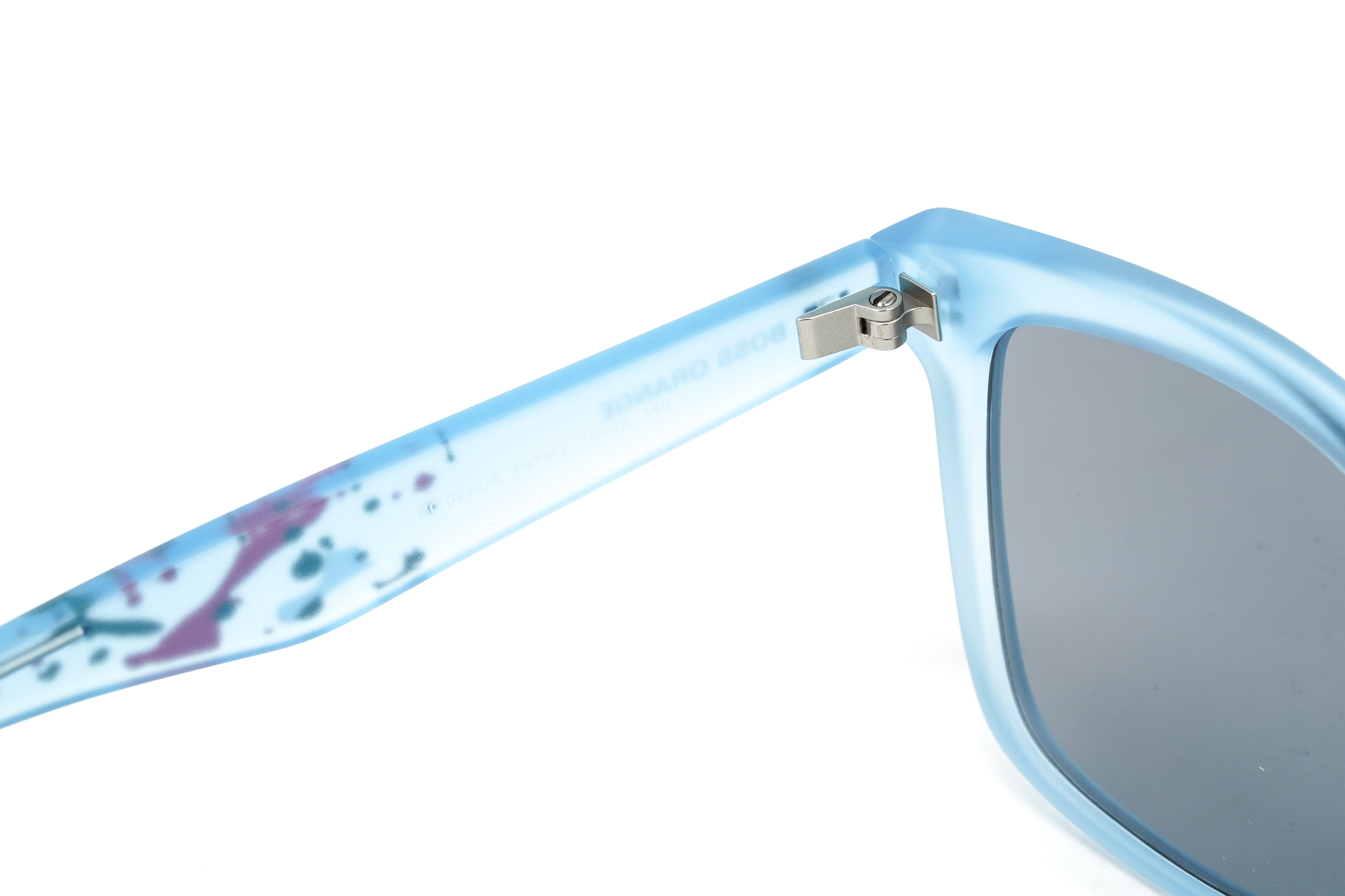 Boss Orange Men's Sunglasses Classic Square Blue BO 0212/S F87/MV-GR8 Sunglasses