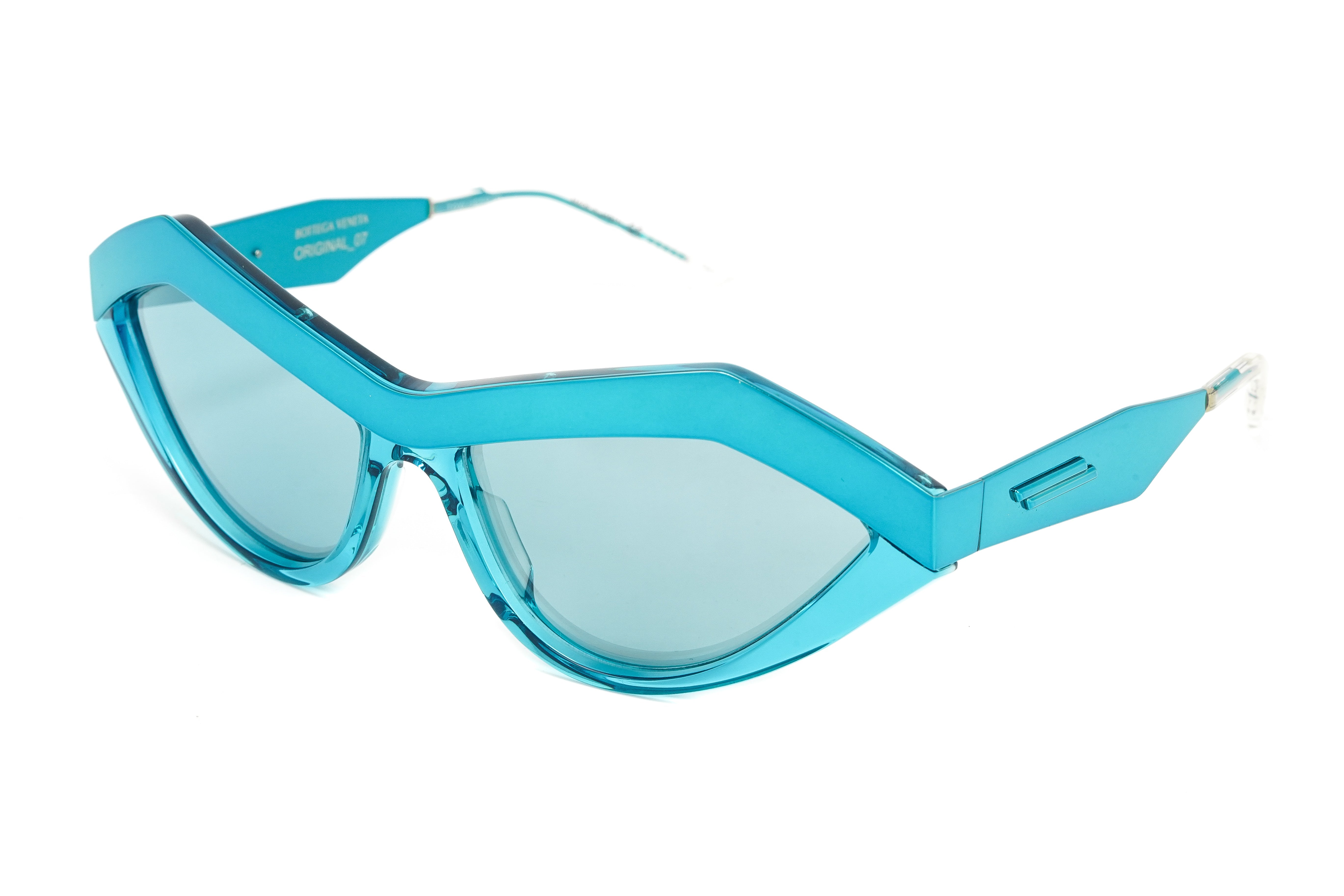 Bottega Veneta Sunglasses Unisex Cat Eye Light Blue BV1055S-008 62-GR8 Sunglasses