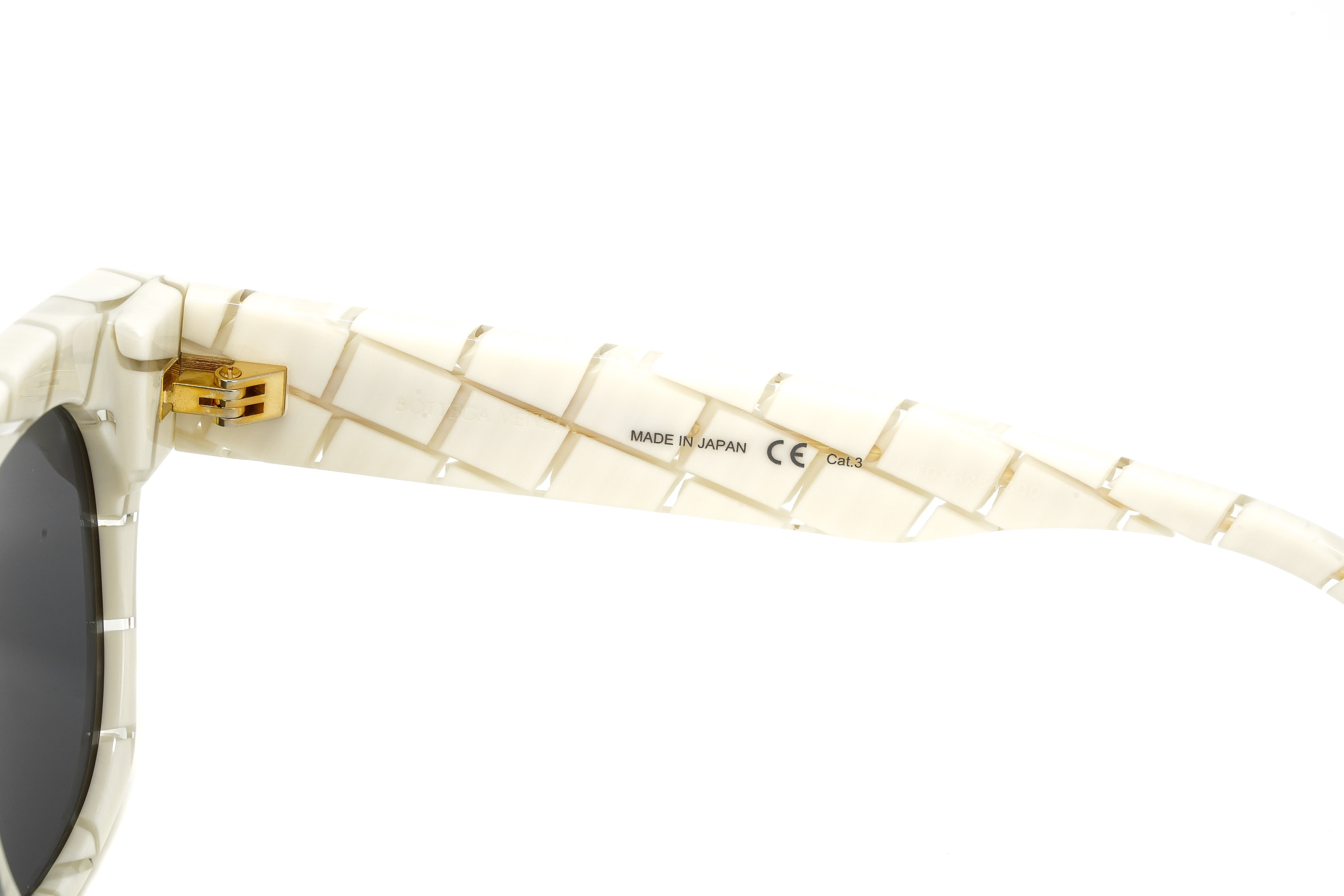 Bottega Veneta Unisex Sunglasses Classic Cubed Ivory White BV1103S-004 54-GR8 Sunglasses