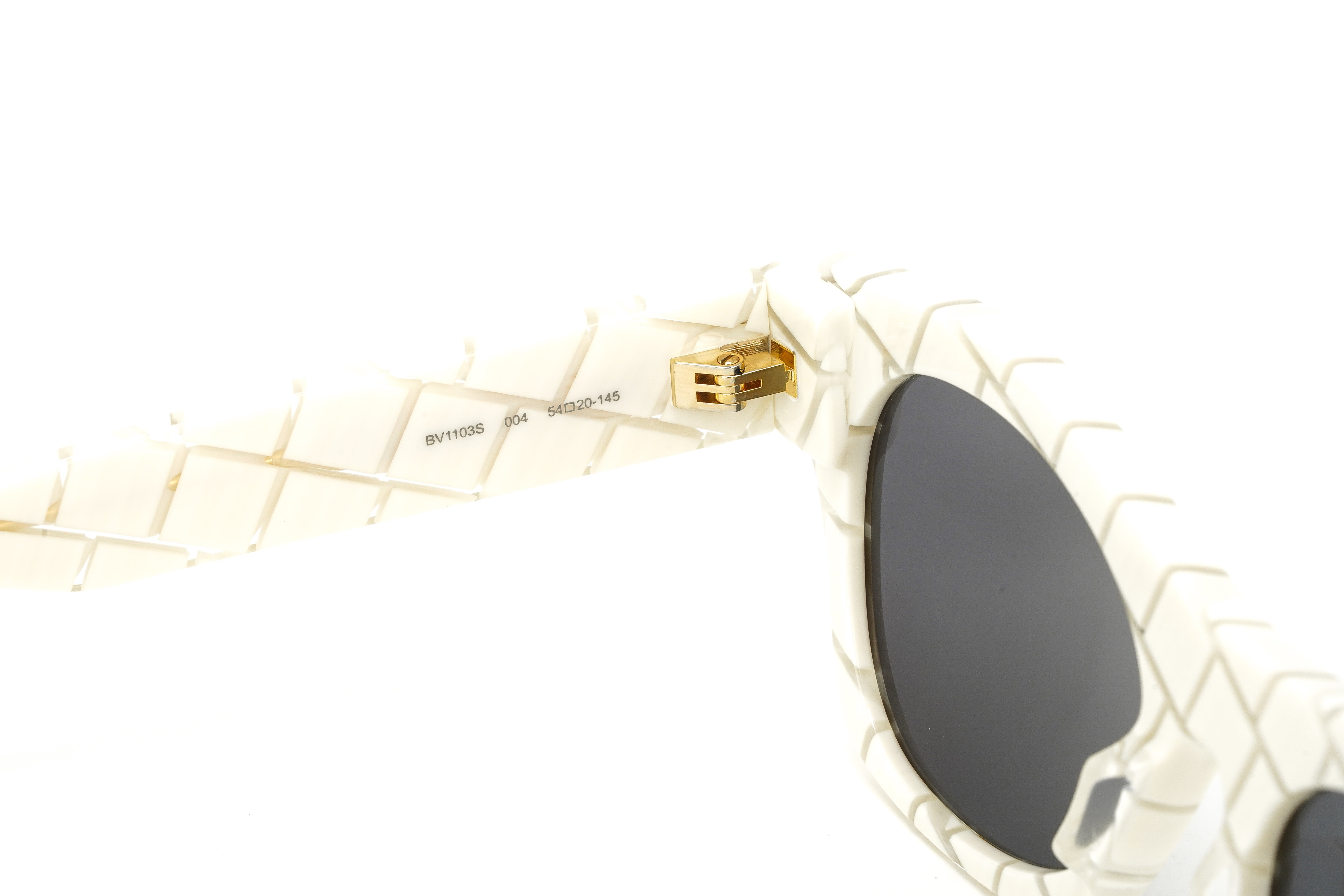 Bottega Veneta Unisex Sunglasses Classic Cubed Ivory White BV1103S-004 54-GR8 Sunglasses