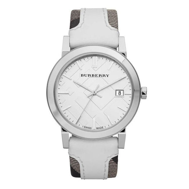 Burberry Ladies Watch The City Check White BU9019-GR8 Sunglasses