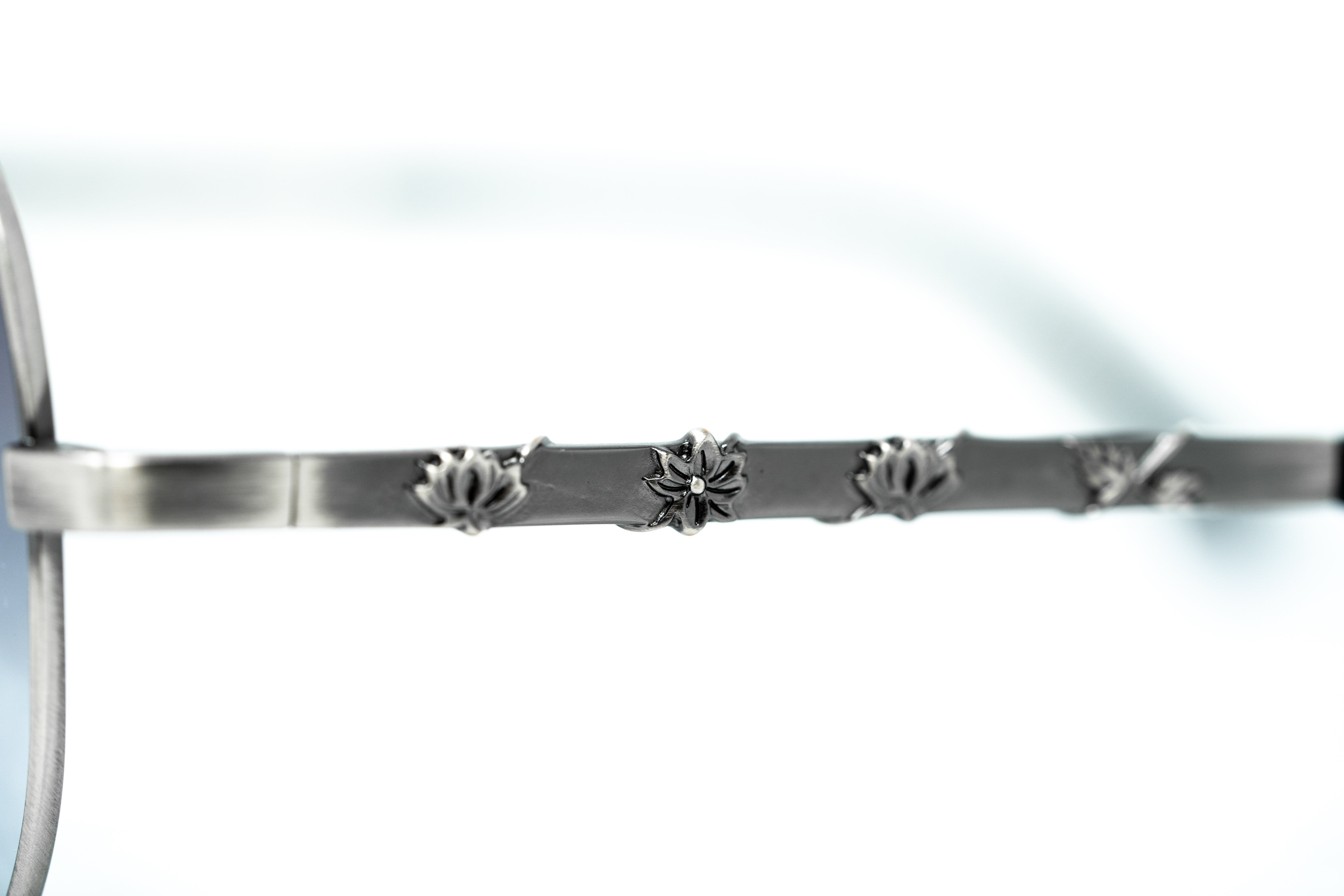 Buddhist Punk Sunglasses Rectangular Antique Silver and Grey-GR8 Sunglasses