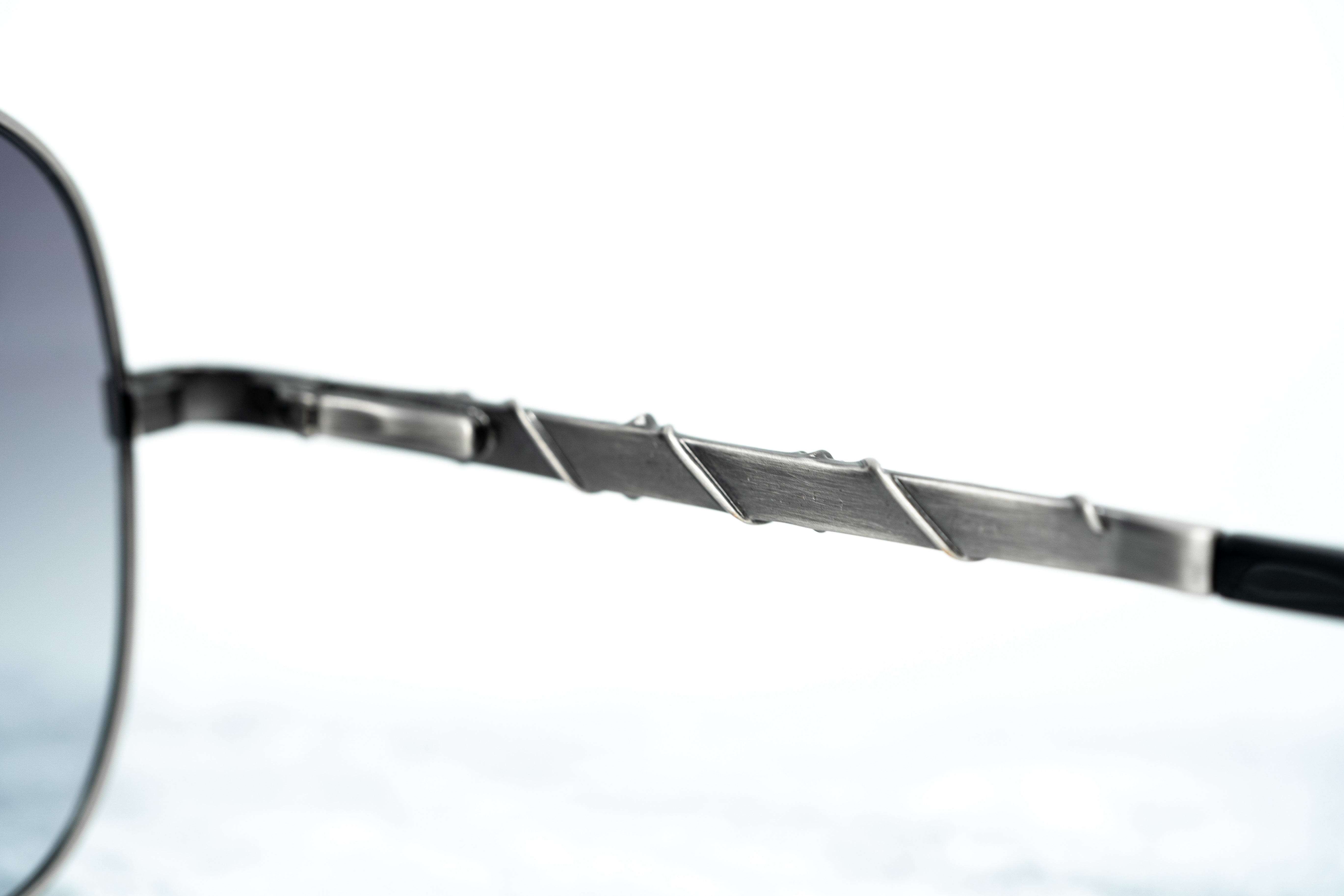 Buddhist Punk Sunglasses Rectangular Antique Silver and Grey-GR8 Sunglasses