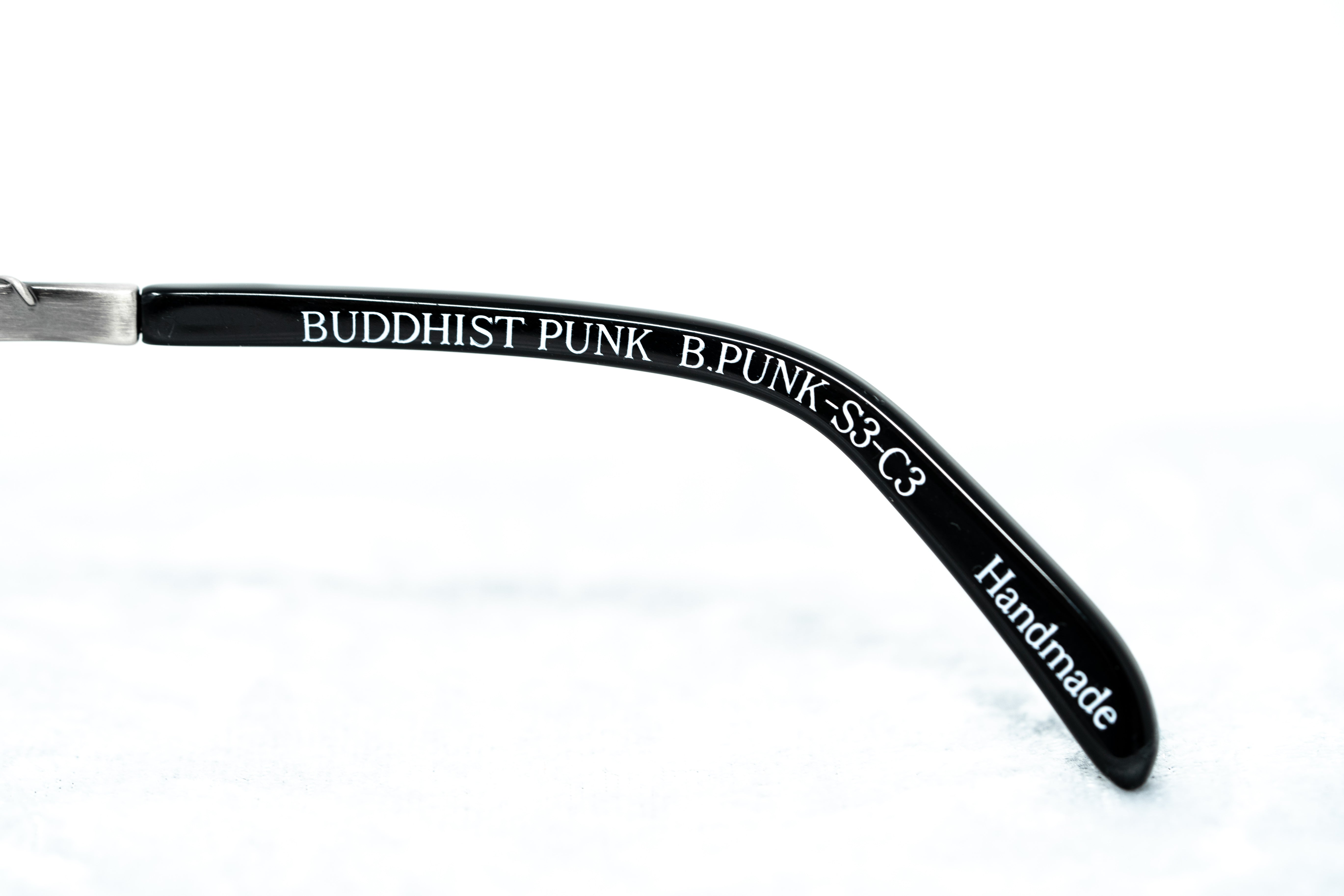 Buddhist Punk Sunglasses Rectangular Antique Silver and Grey-GR8 Sunglasses