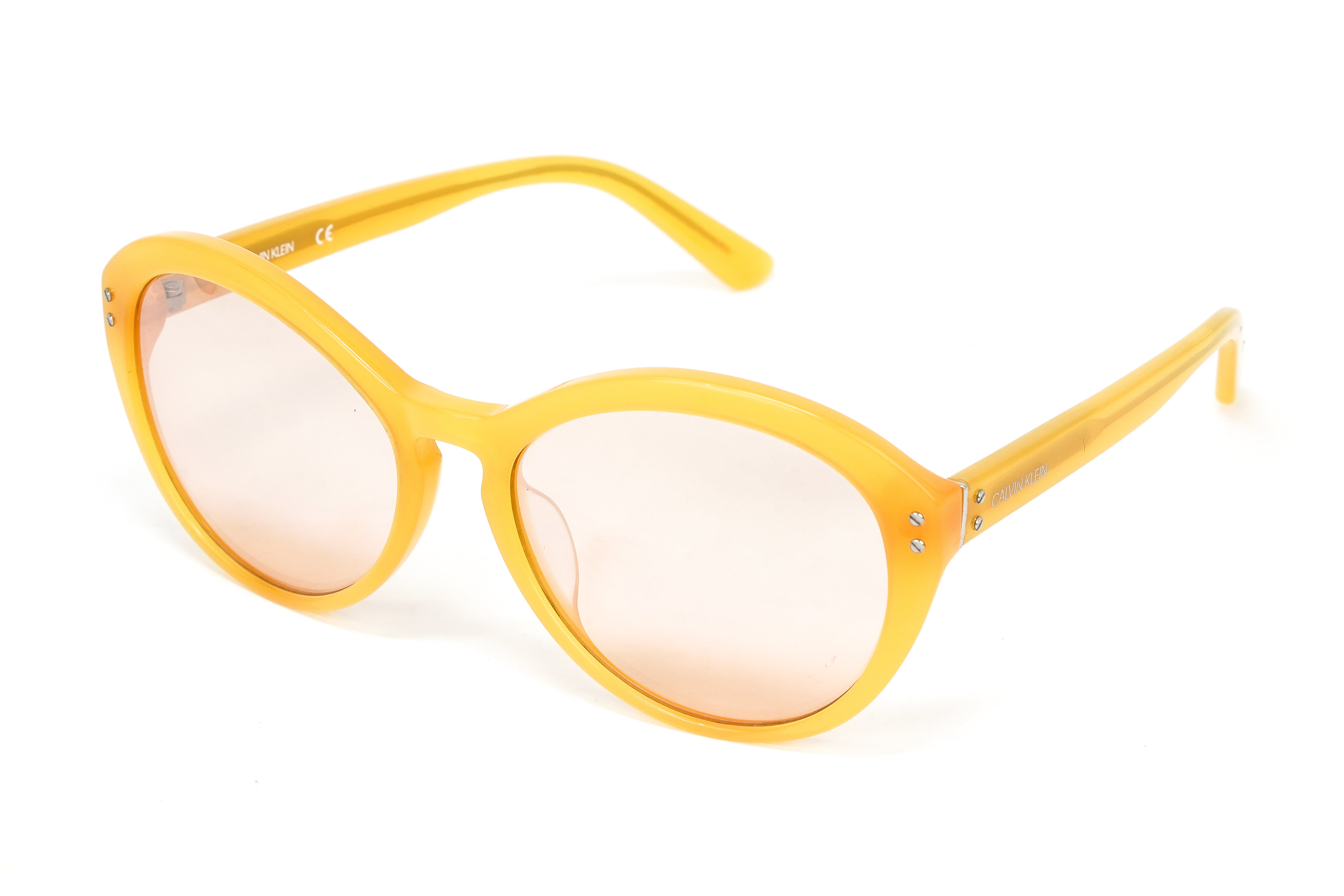 Calvin Klein Women's Sunglasses Oversized Cat Eye Yellow CK18506S 870-GR8 Sunglasses
