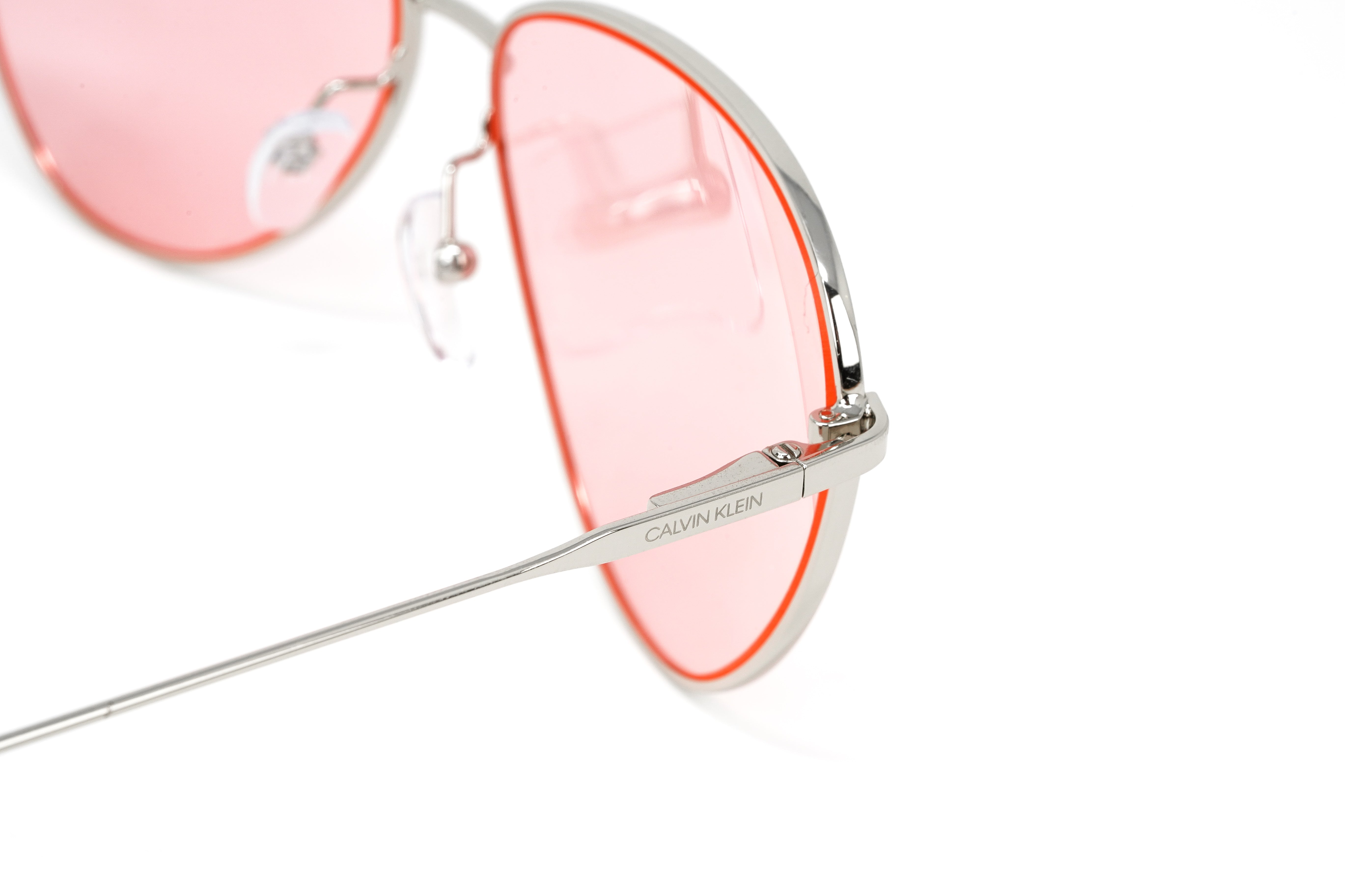Calvin Klein Women's Sunglasses Cat Eye Pink/Silver CK19103S 046-GR8 Sunglasses