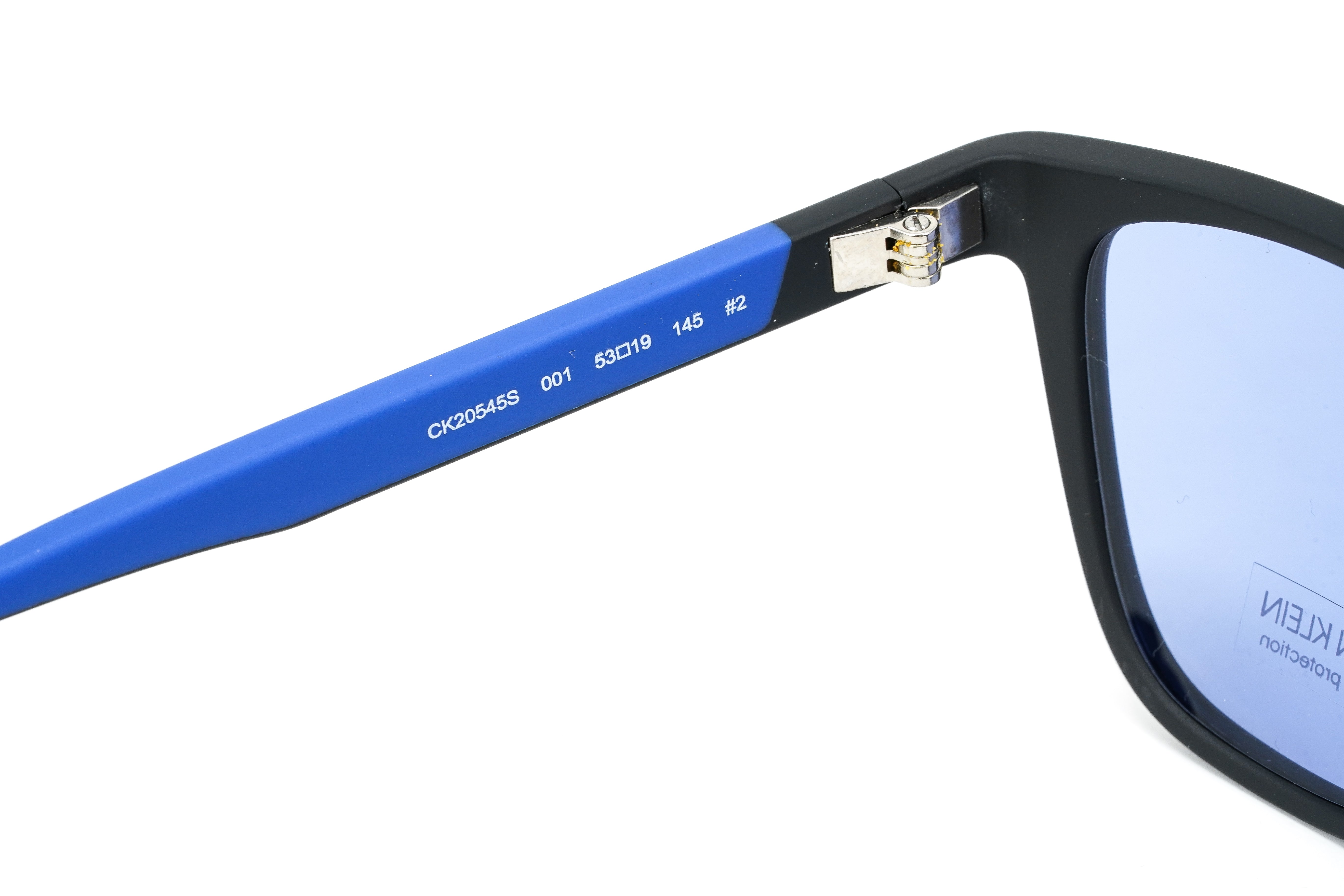 Calvin Klein Men's Sunglasses Classic Square Matte Black/Cobalt CK20545S 001-GR8 Sunglasses