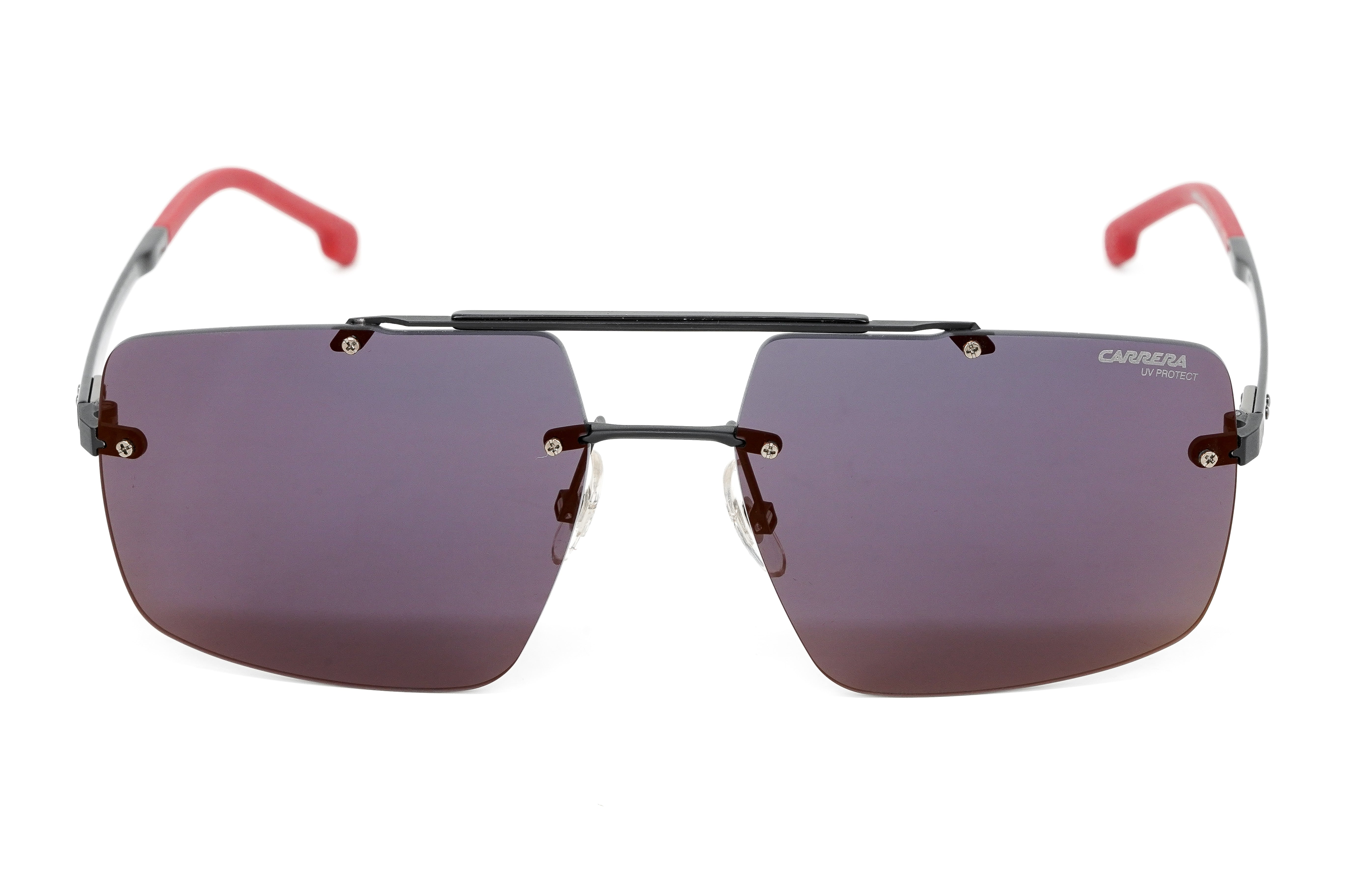 Carrera Men's Sunglasses Rimless Browline Red Mirror 8034/SE 003-GR8 Sunglasses