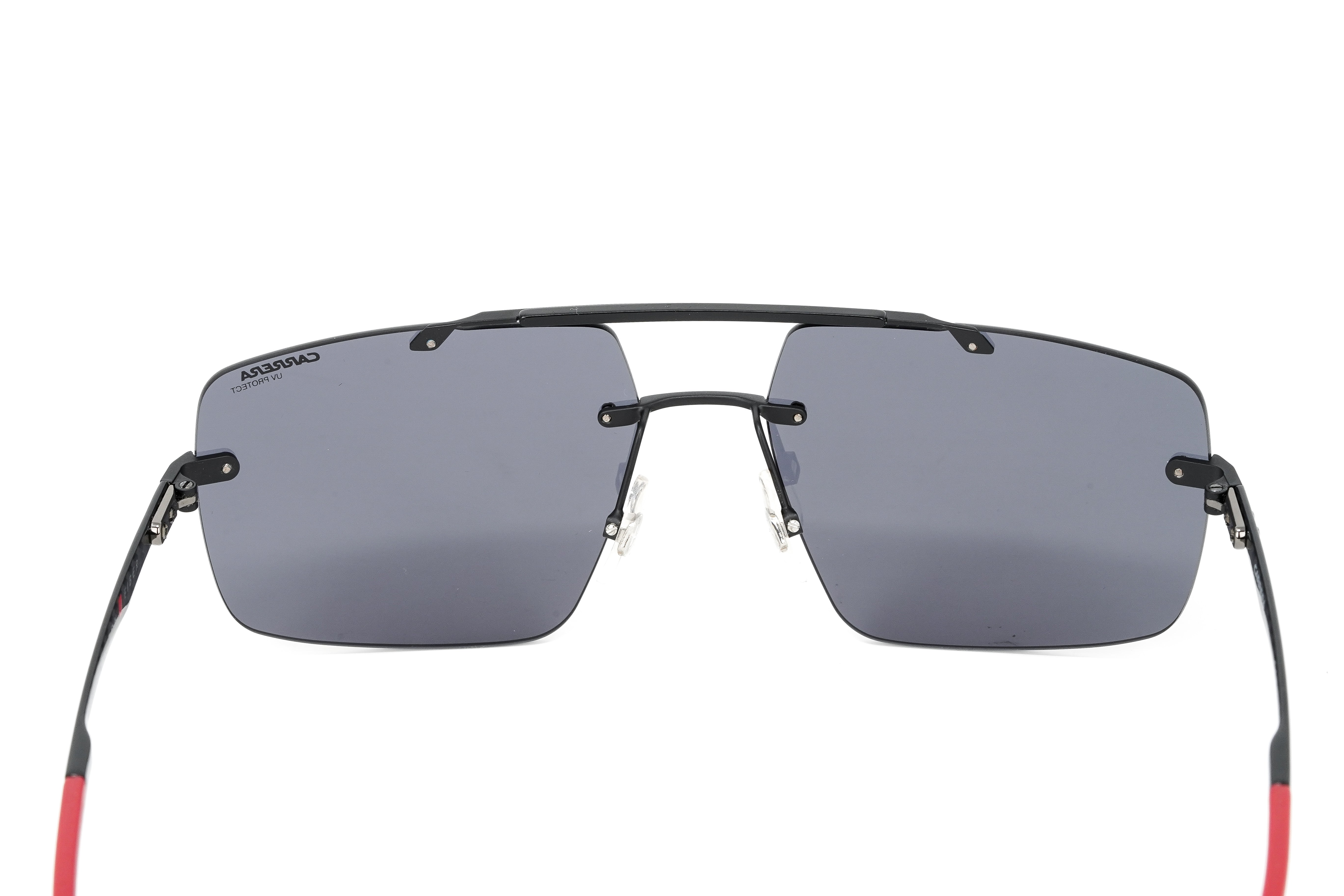 Carrera Men's Sunglasses Rimless Browline Red Mirror 8034/SE 003-GR8 Sunglasses