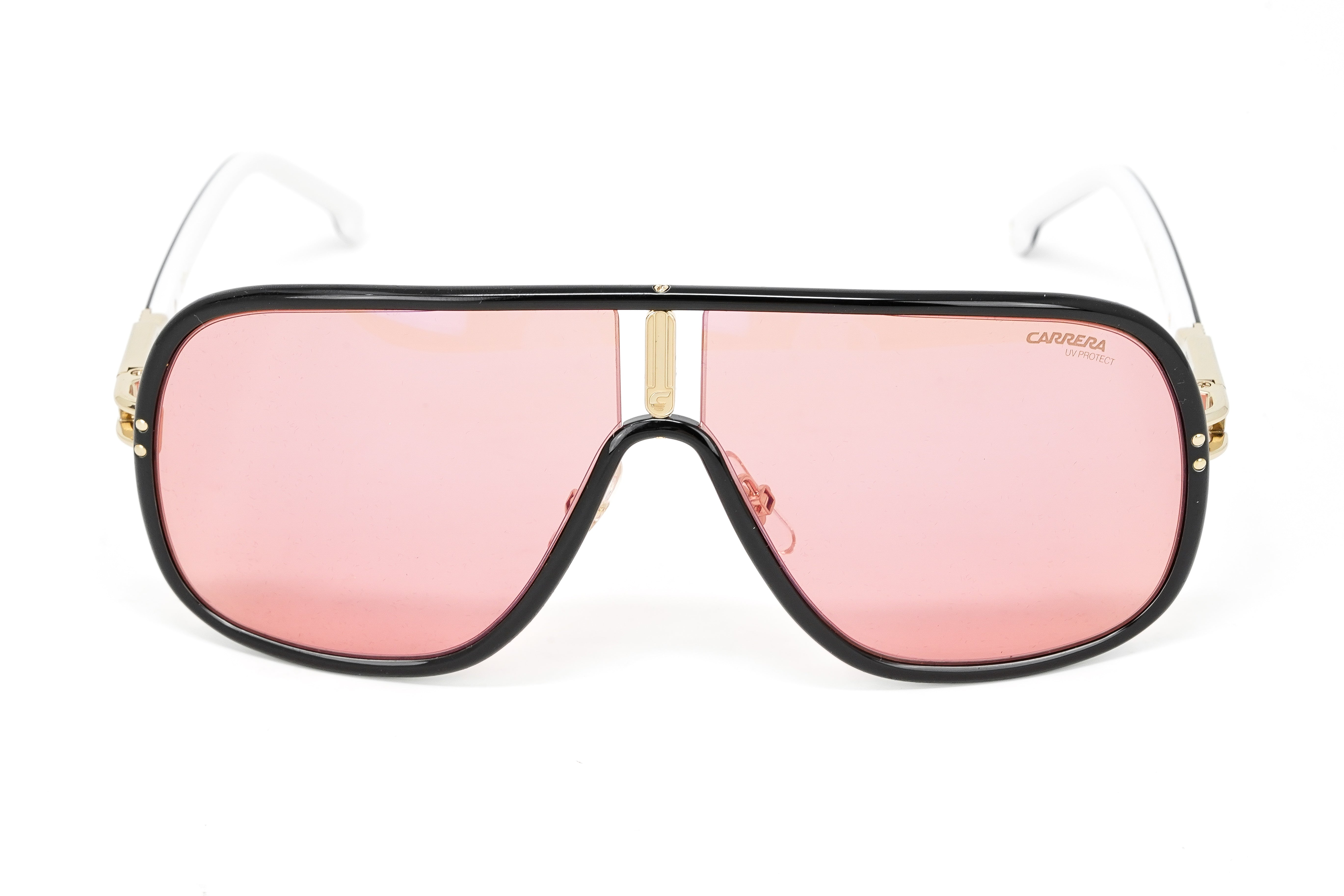 Carrera Unisex Sunglasses Pilot Shield Pink Mirror FLAGLAB 11 3H2-GR8 Sunglasses