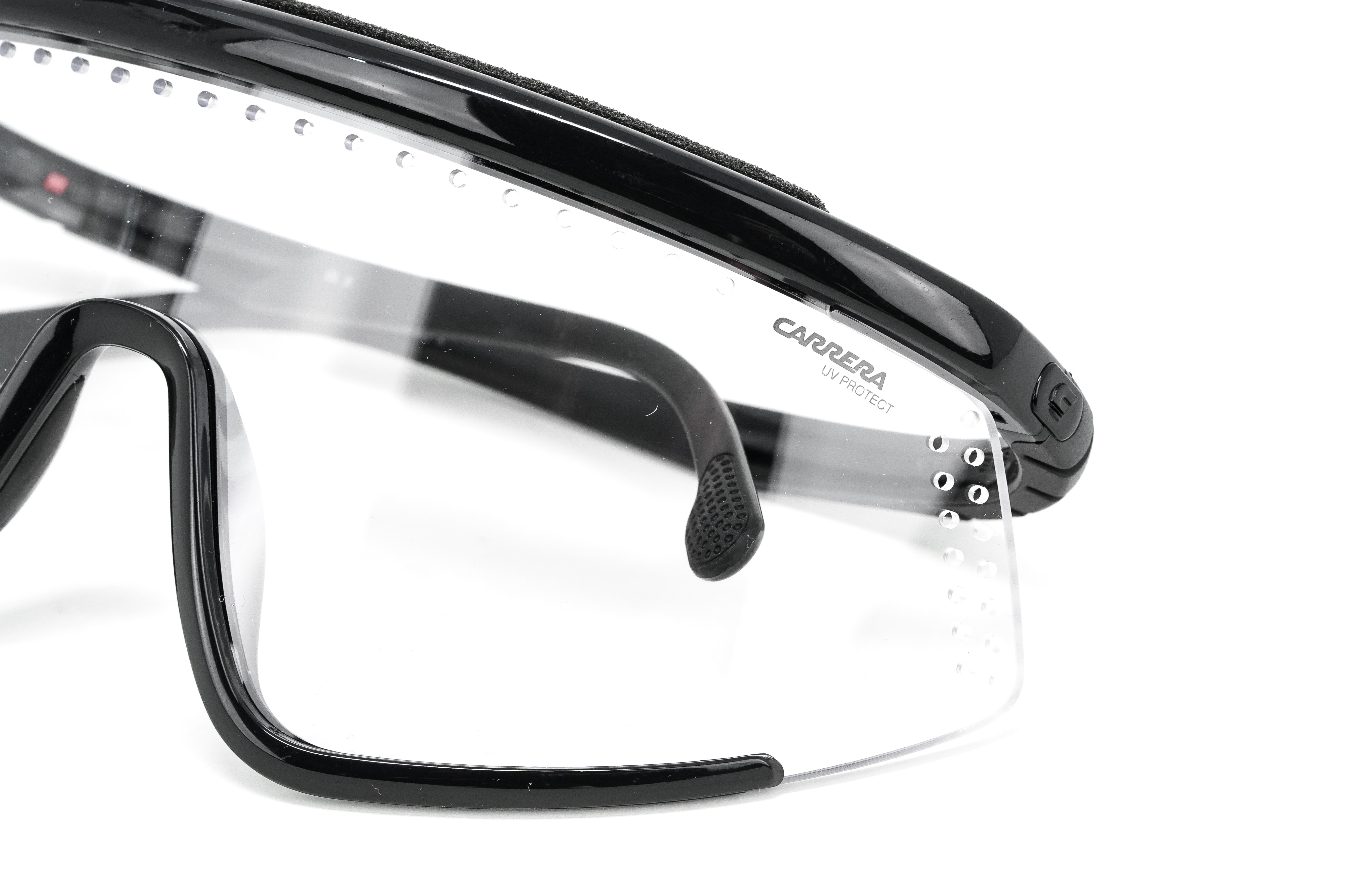 Carrera Unisex Sunglasses Shield Wap-Around Black/Clear HYPERFIT 10/S 7C5-GR8 Sunglasses