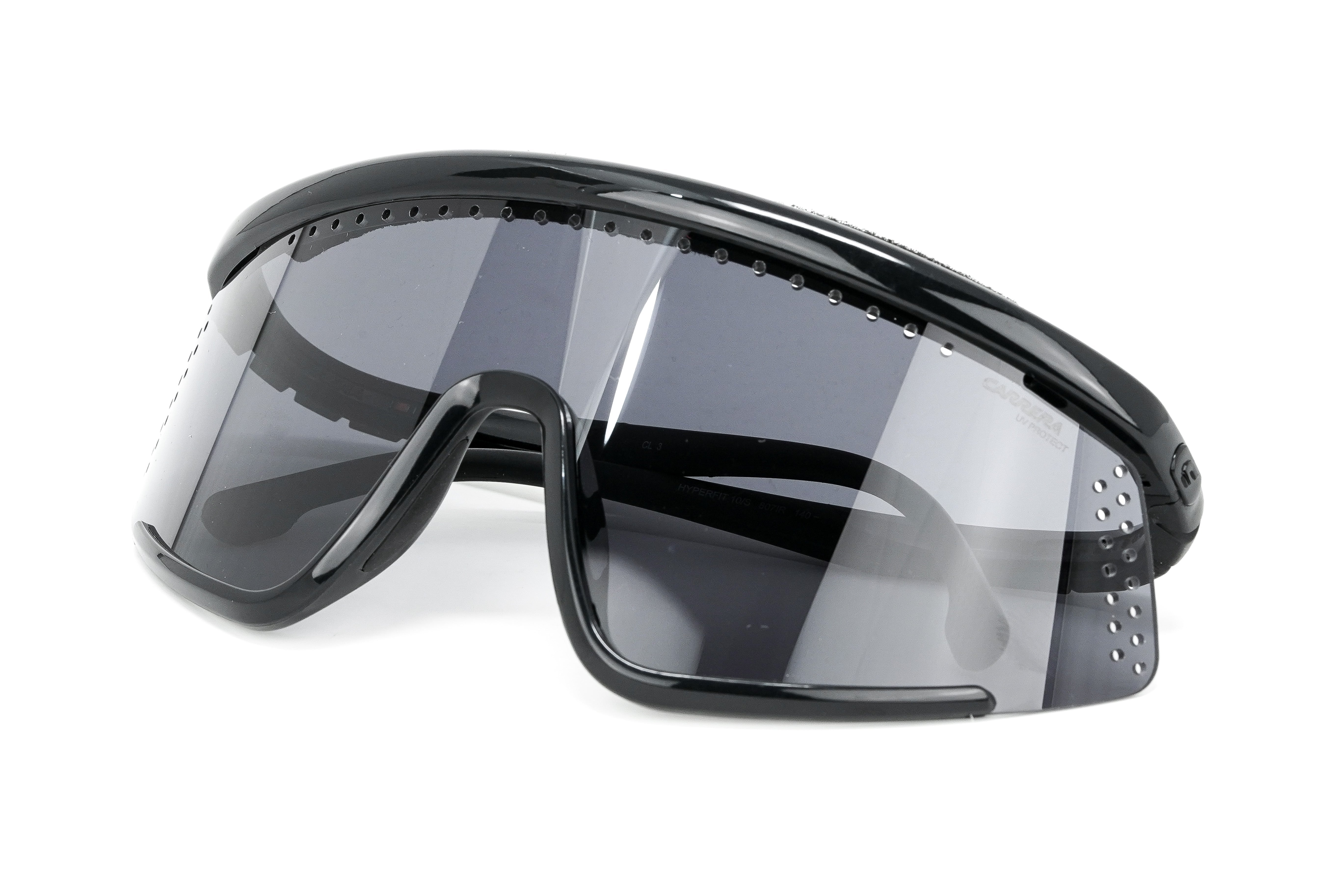 Carrera Unisex Sunglasses Shield Wap-Around Black/Grey HYPERFIT 10/S 807-GR8 Sunglasses