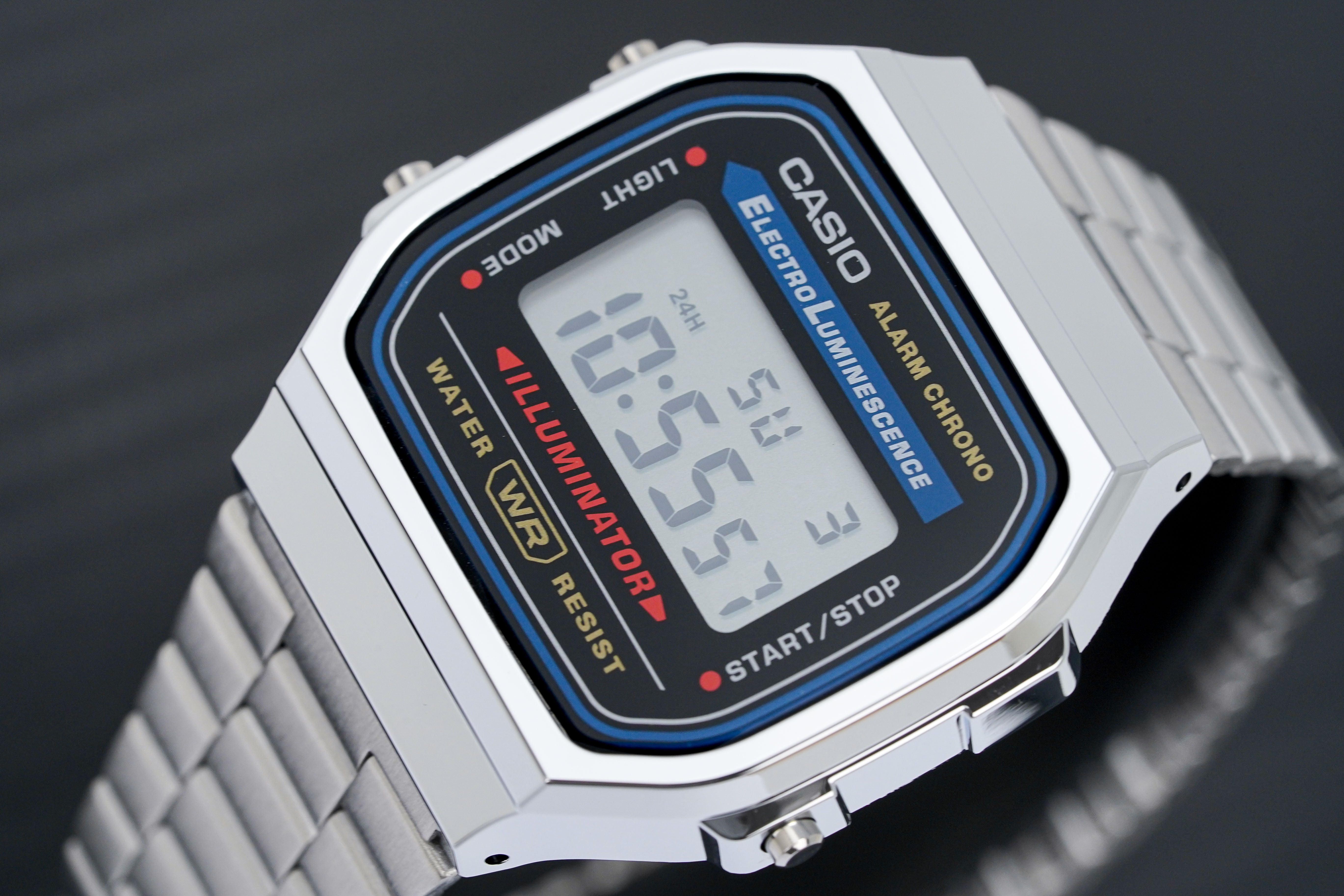 Casio Watch Digital Vintage Silver A168WA-1WDF-GR8 Sunglasses