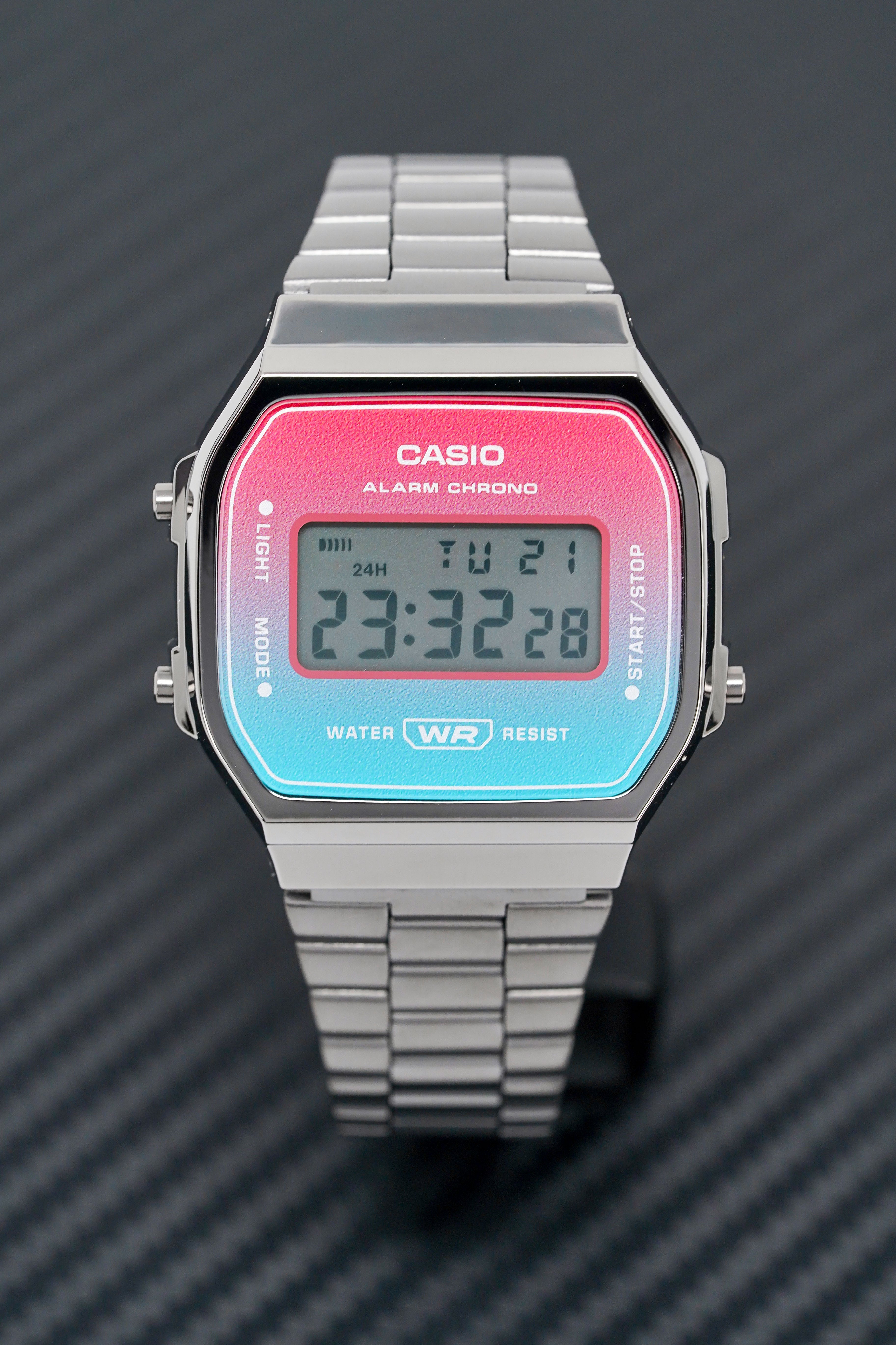 Casio Watch Digital Vintage Pink/Blue A168WERB-2ADF-GR8 Sunglasses