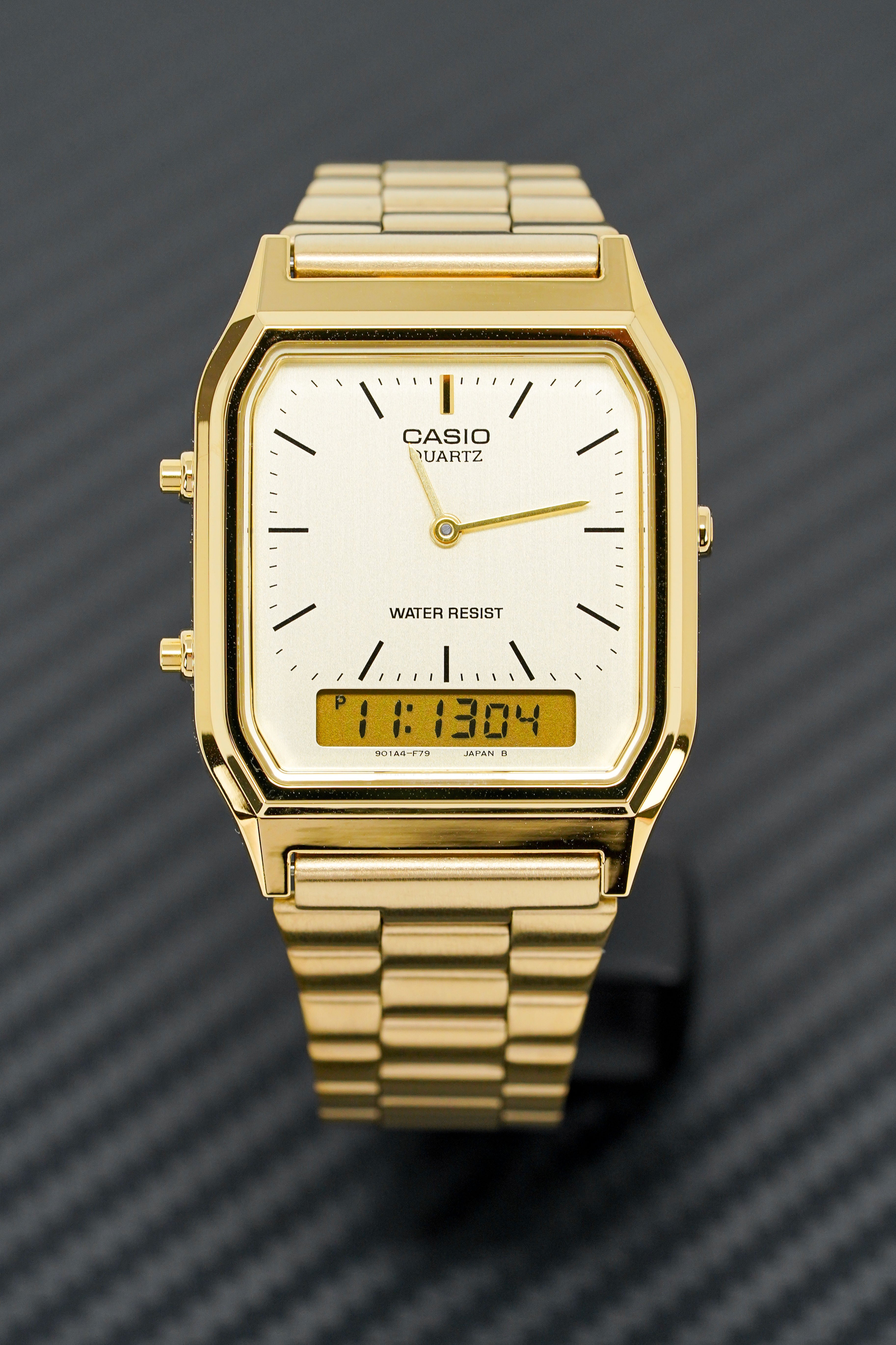 Casio Watch Vintage Retro Dual Time Gold AQ-230GA-9DMQ-GR8 Sunglasses