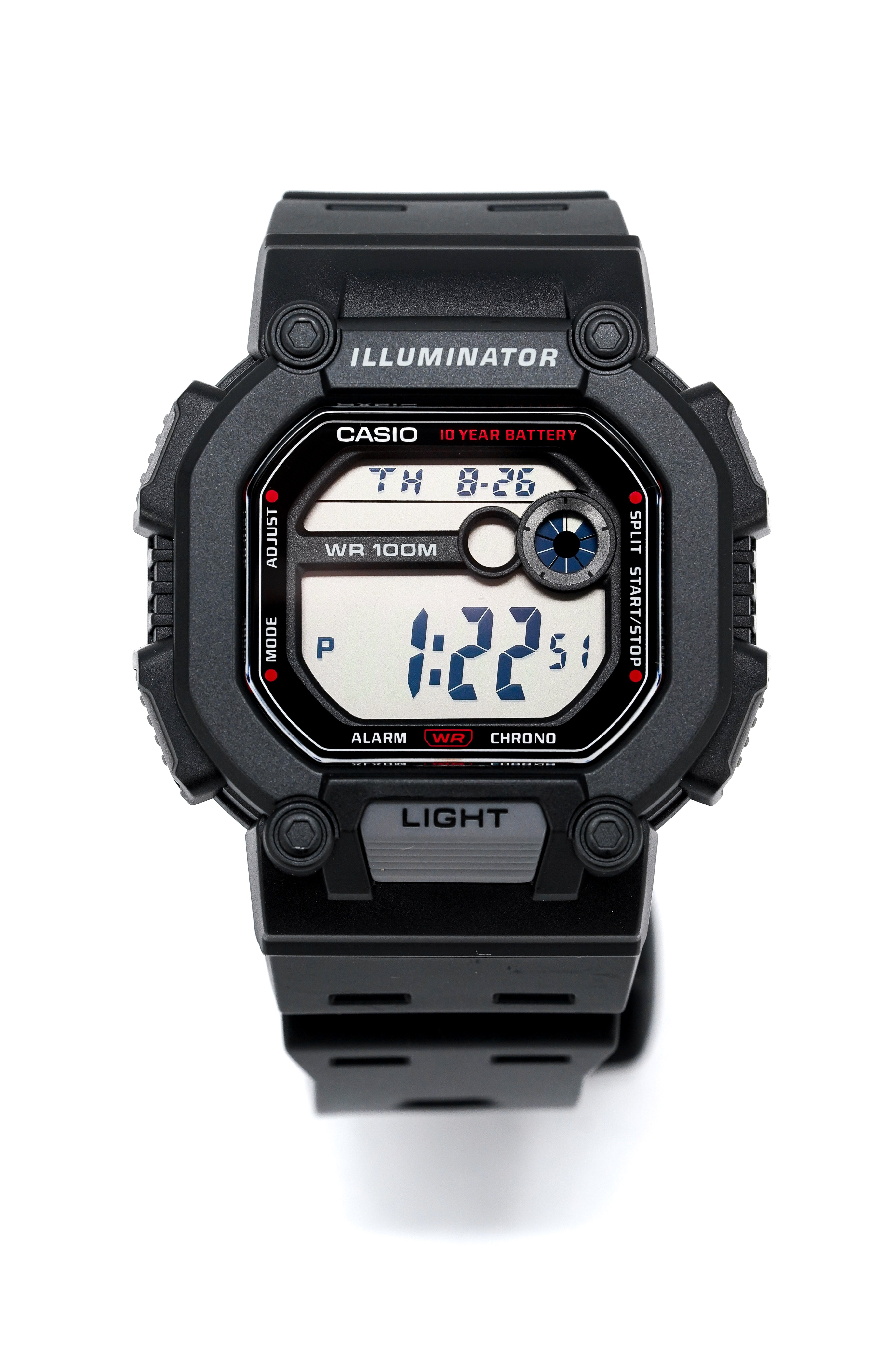 Casio Men's Watch Youth Chronograph Digital Black W-737H-1AVDF-GR8 Sunglasses