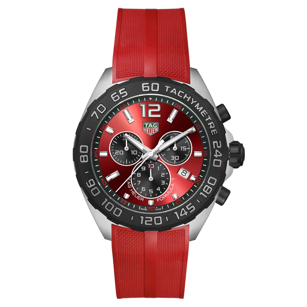 Tag Heuer Watch Formula 1 Chronograph Red Rubber CAZ101AN.FT8055-GR8 Sunglasses