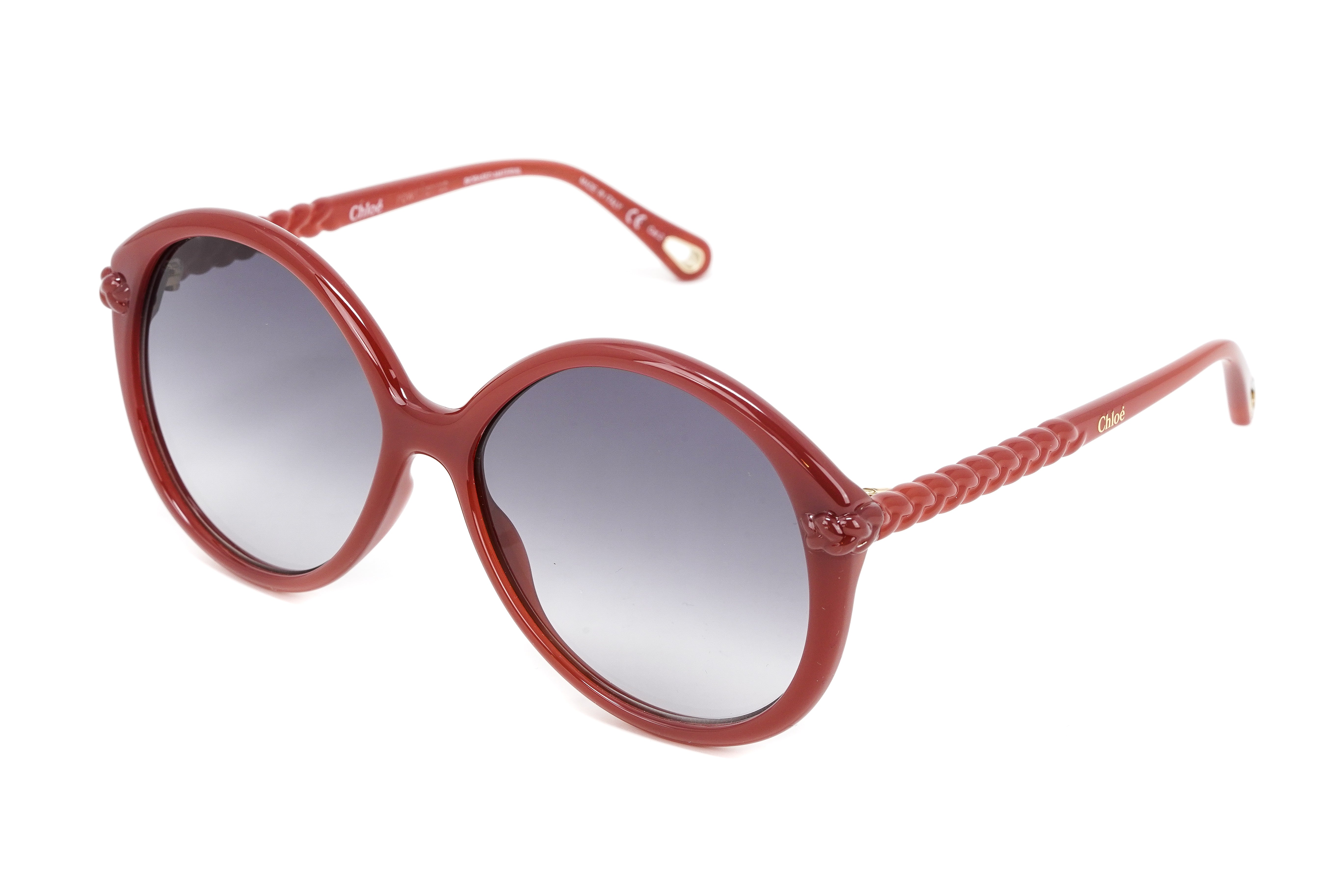 Chloé Women's Sunglasses Oversized Round Orange/Grey CH0002S-004 58-GR8 Sunglasses