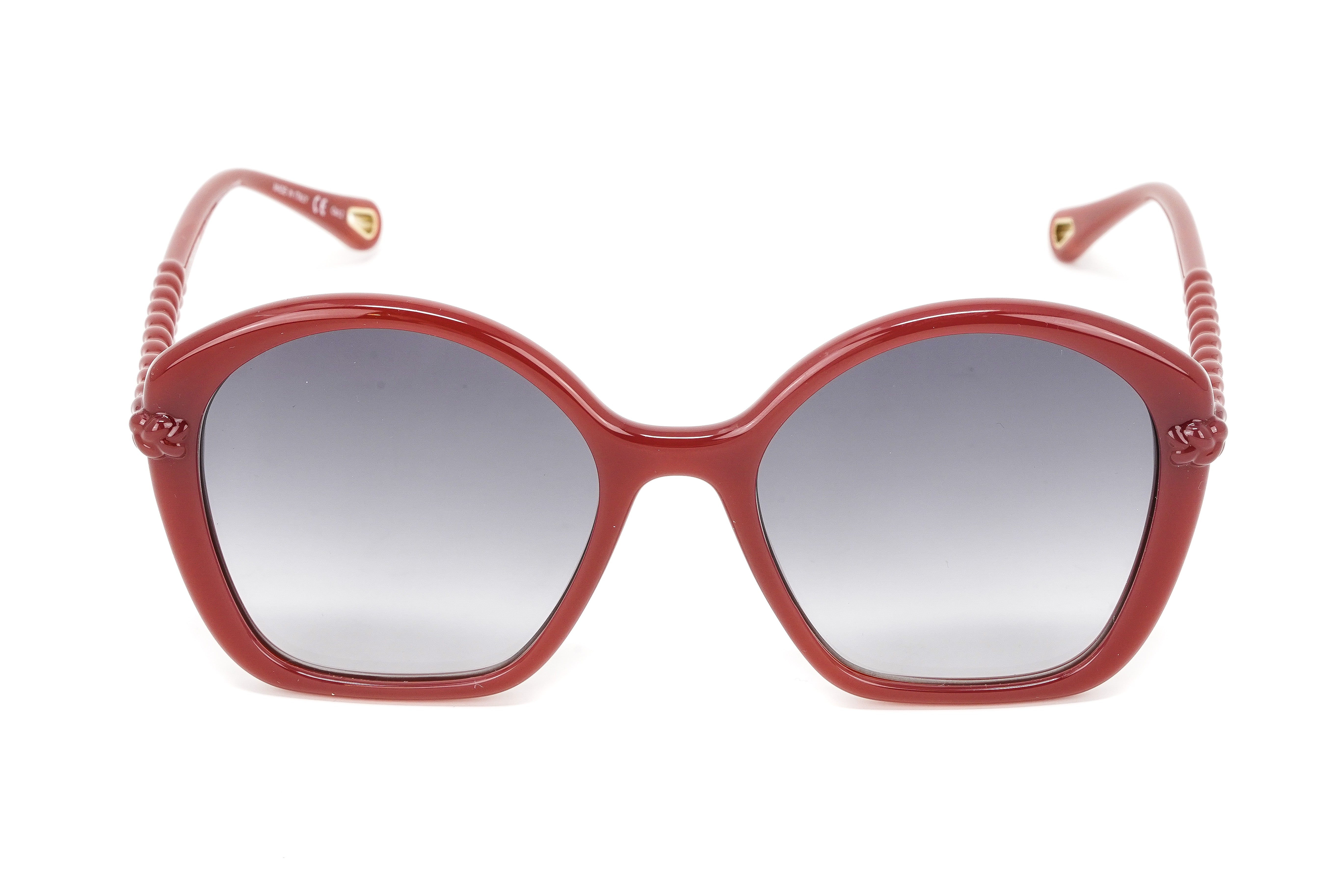 Chloé Women's Sunglasses Billie Oversized Round Burgundy CH0003S-003 55-GR8 Sunglasses