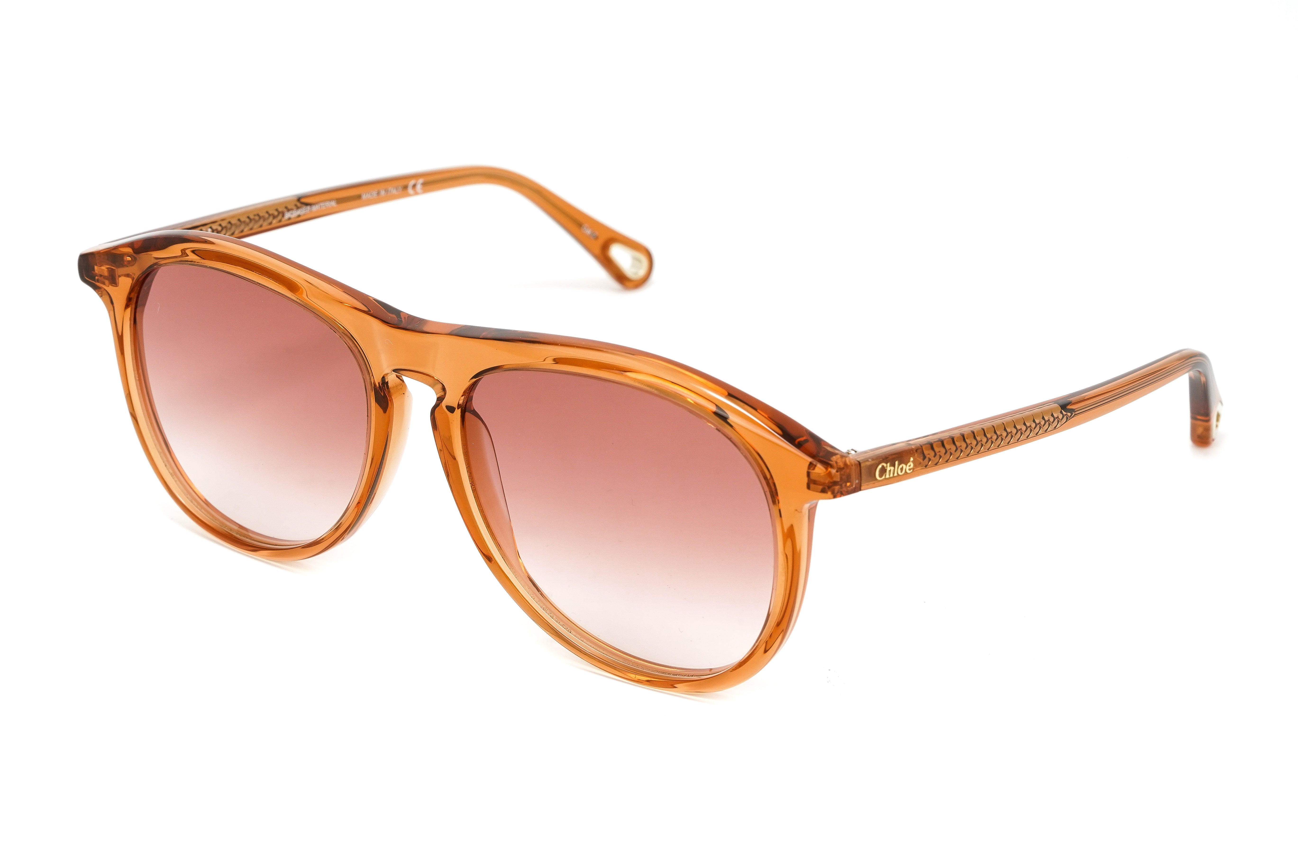 Chloé Women's Sunglasses Esther Oversized Pilot Orange/Pink CH0009S-003 56-GR8 Sunglasses