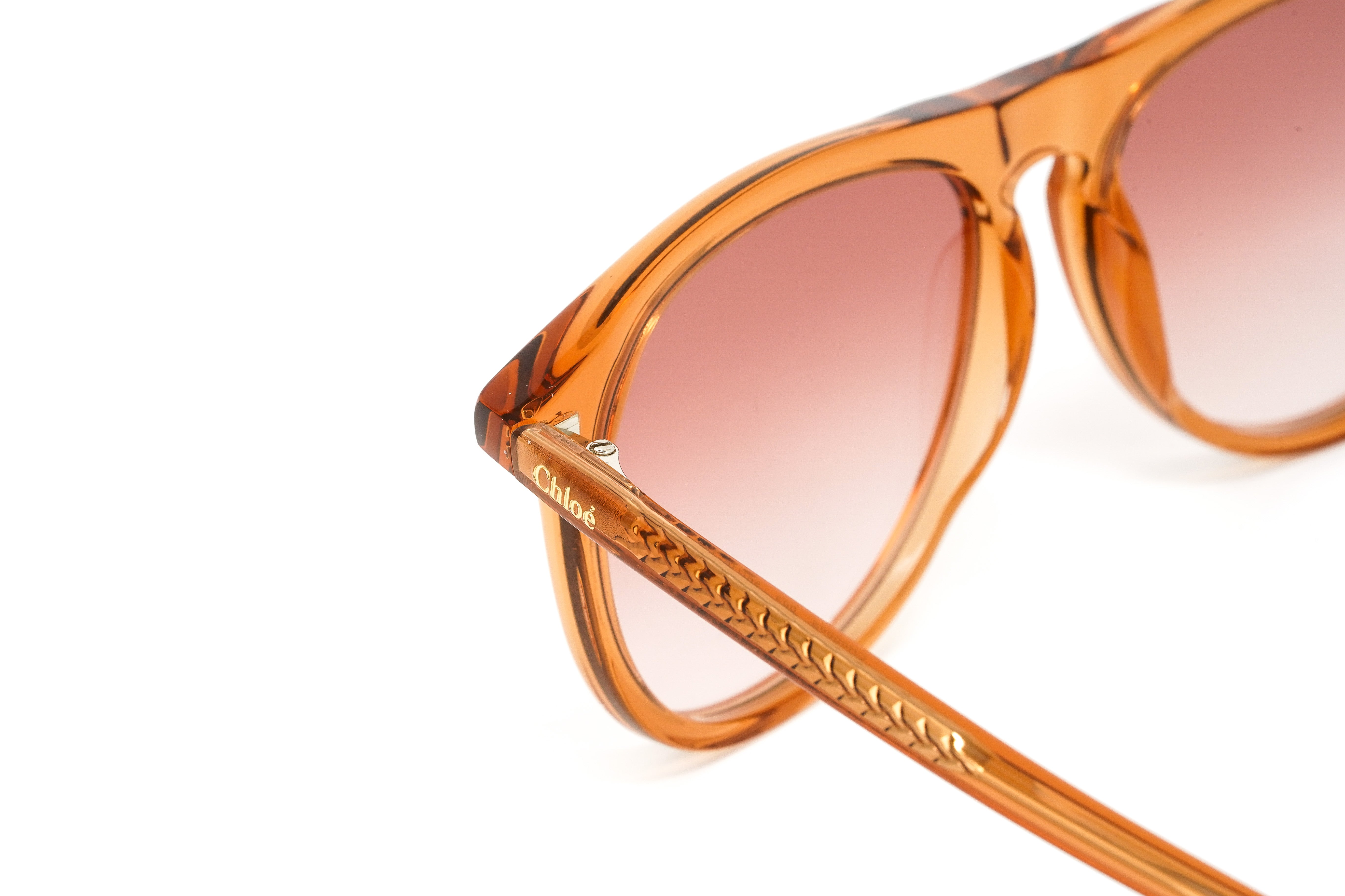 Chloé Women's Sunglasses Esther Oversized Pilot Orange/Pink CH0009S-003 56-GR8 Sunglasses