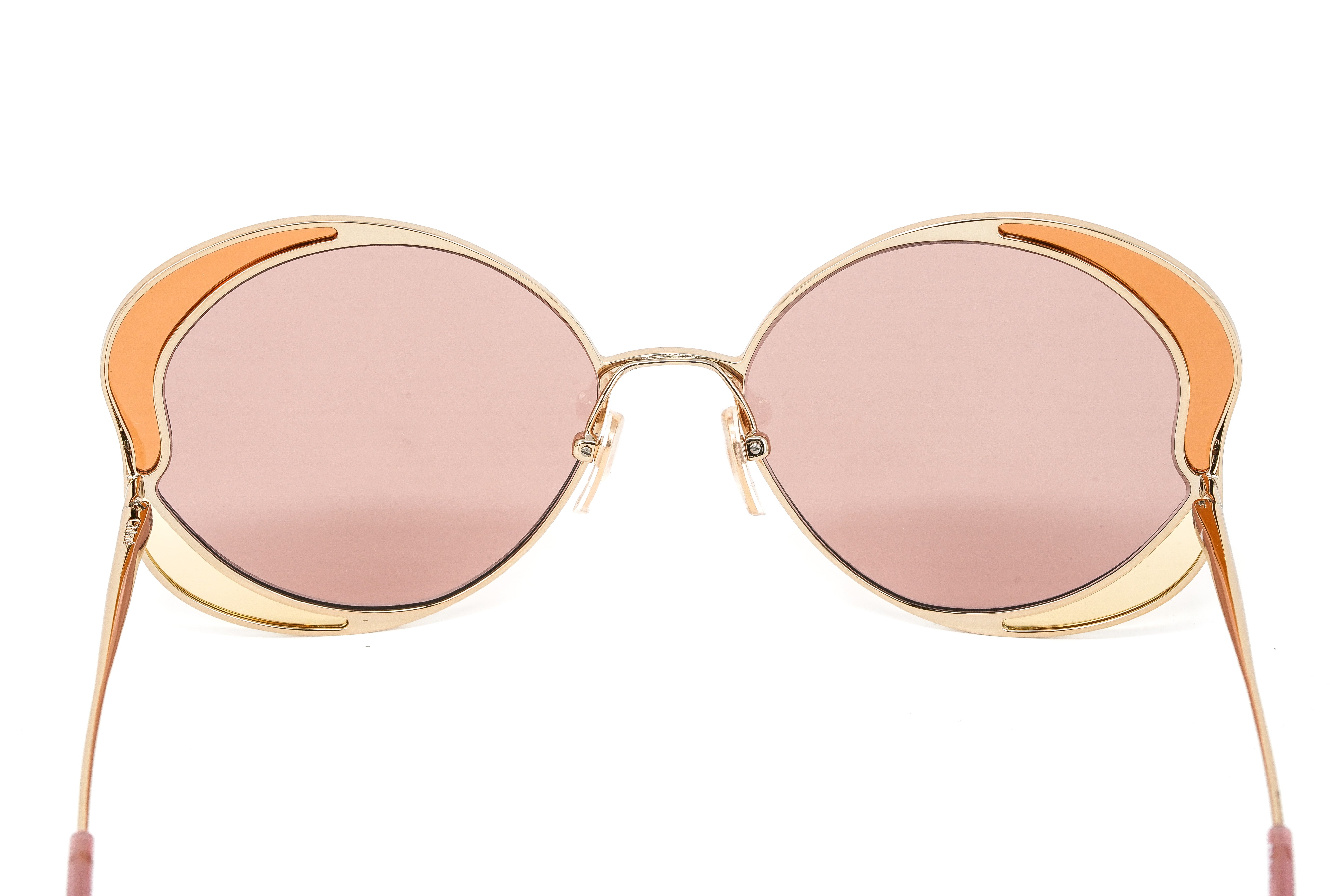 Chloé Women's Sunglasses Gemma Oversized Round Butterfly Beige CH0024S-004 60-GR8 Sunglasses