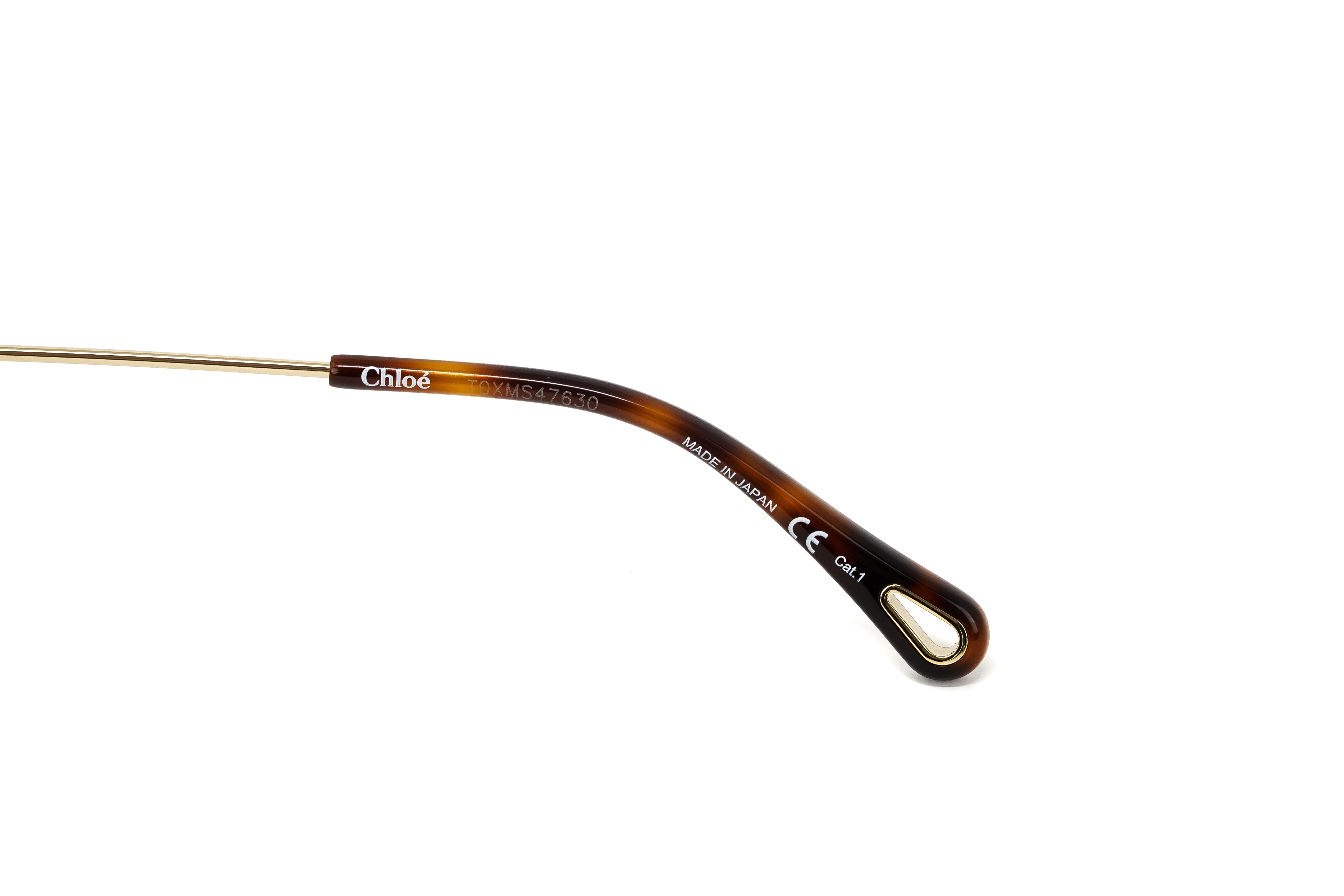 Chloé Women's Sunglasses Hanah Oversized Square Tortoise/Green CH0035S-004 62-GR8 Sunglasses