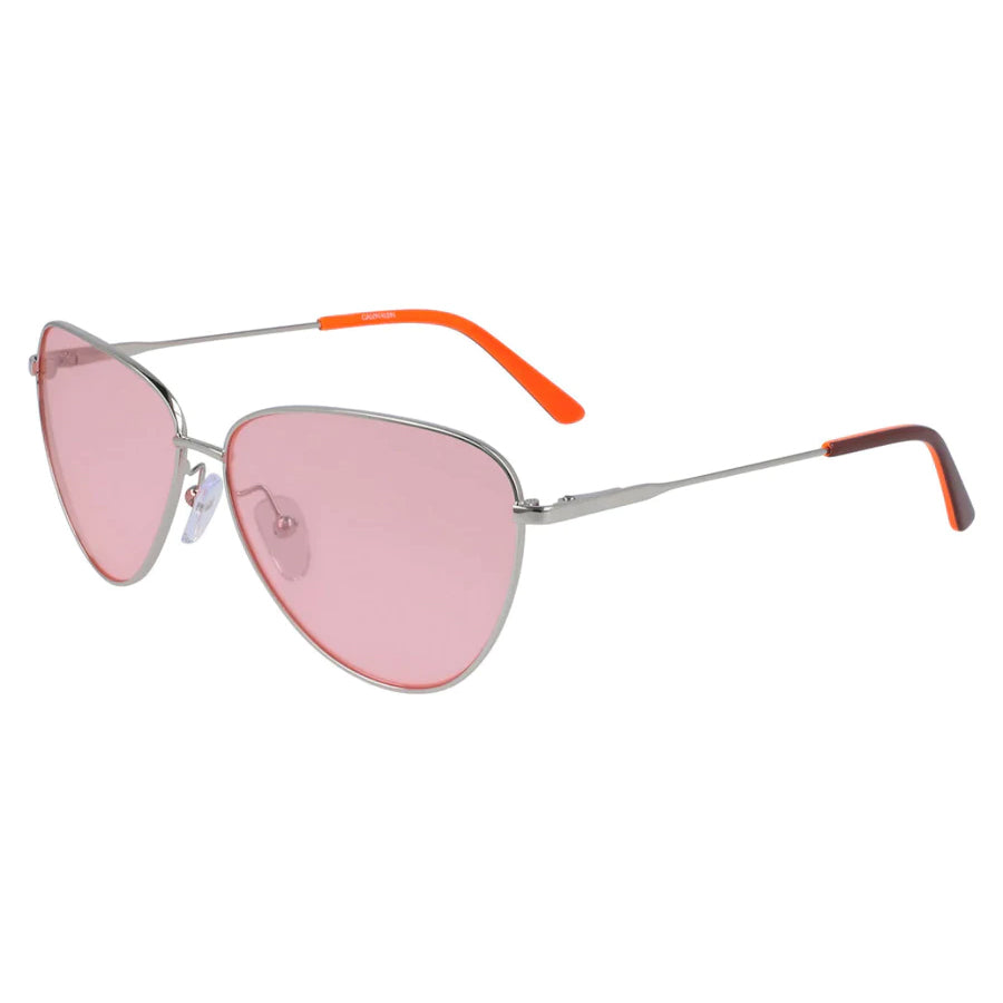 Calvin Klein Women's Sunglasses Cat Eye Pink/Silver CK19103S 046-GR8 Sunglasses