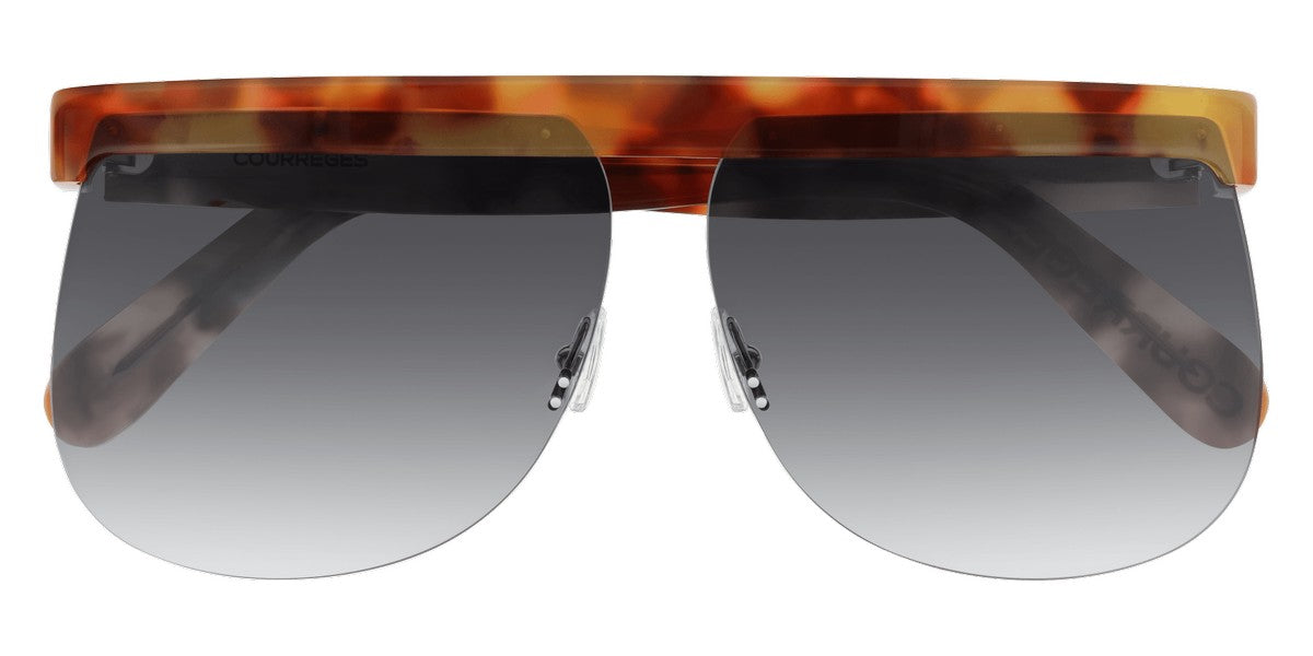 Courrèges Women's Sunglasses Oversized Flat Top Tortoise CL1901-001 66-GR8 Sunglasses