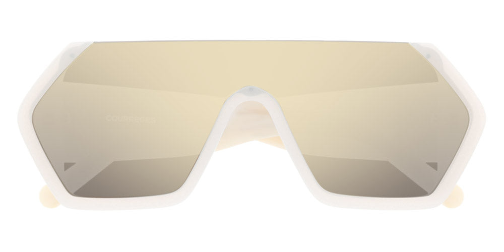 Courrèges Women's Sunglasses Oversized Shield Ivory/Beige CL1909-003 99-GR8 Sunglasses