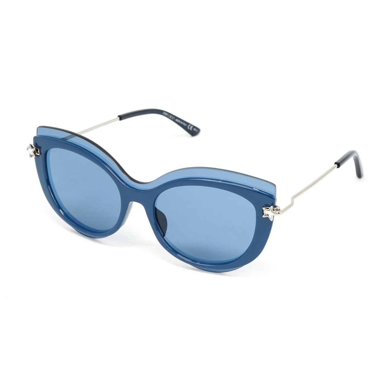 Jimmy Choo Women's Sunglasses Round Cat Eye Blue CLEA/G/S PJP-GR8 Sunglasses