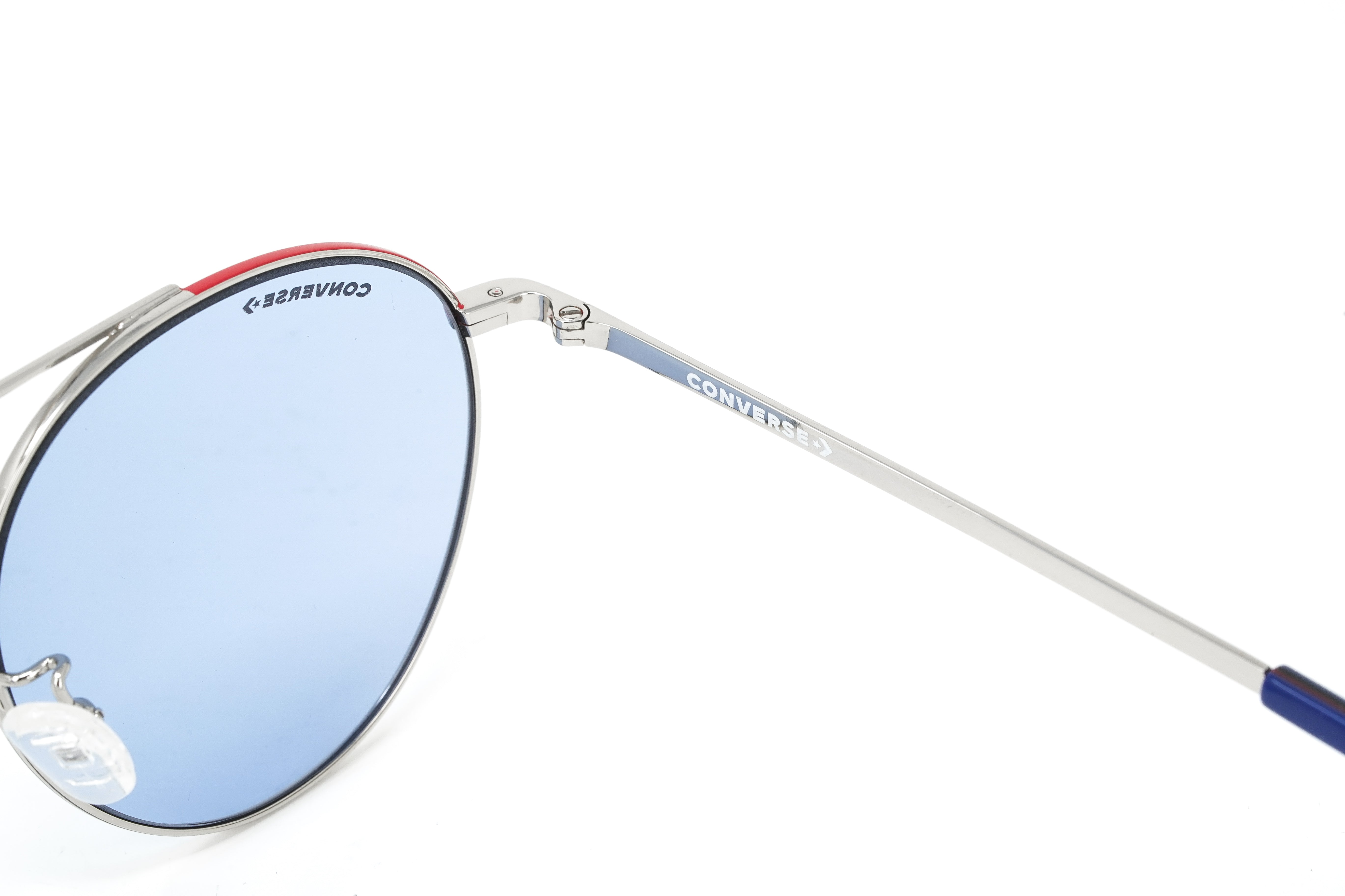 Converse Unisex Sunglasses Steel and Blue Lenses SCO057Q 0523-GR8 Sunglasses