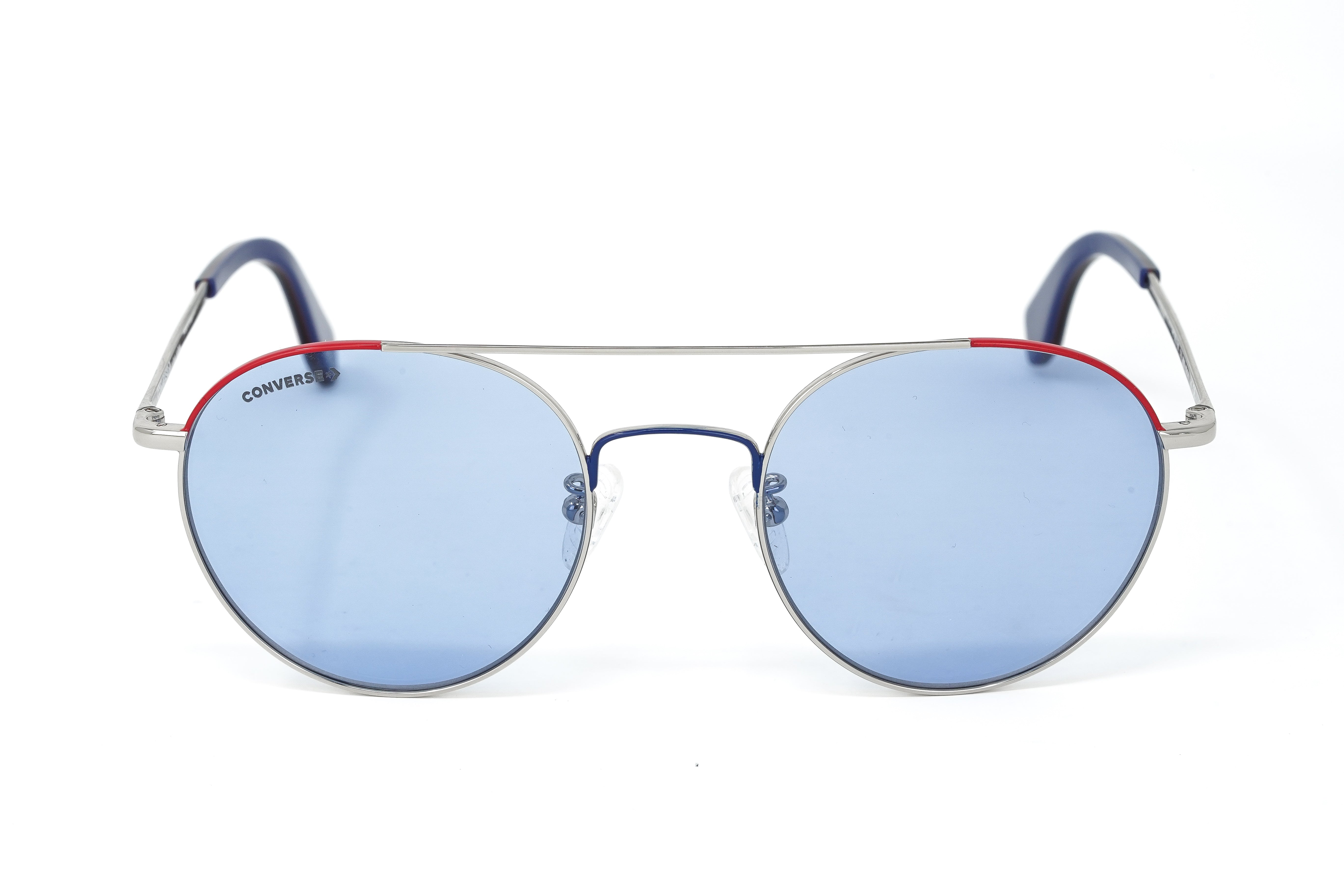 Converse Unisex Sunglasses Steel and Blue Lenses SCO057Q 0523-GR8 Sunglasses