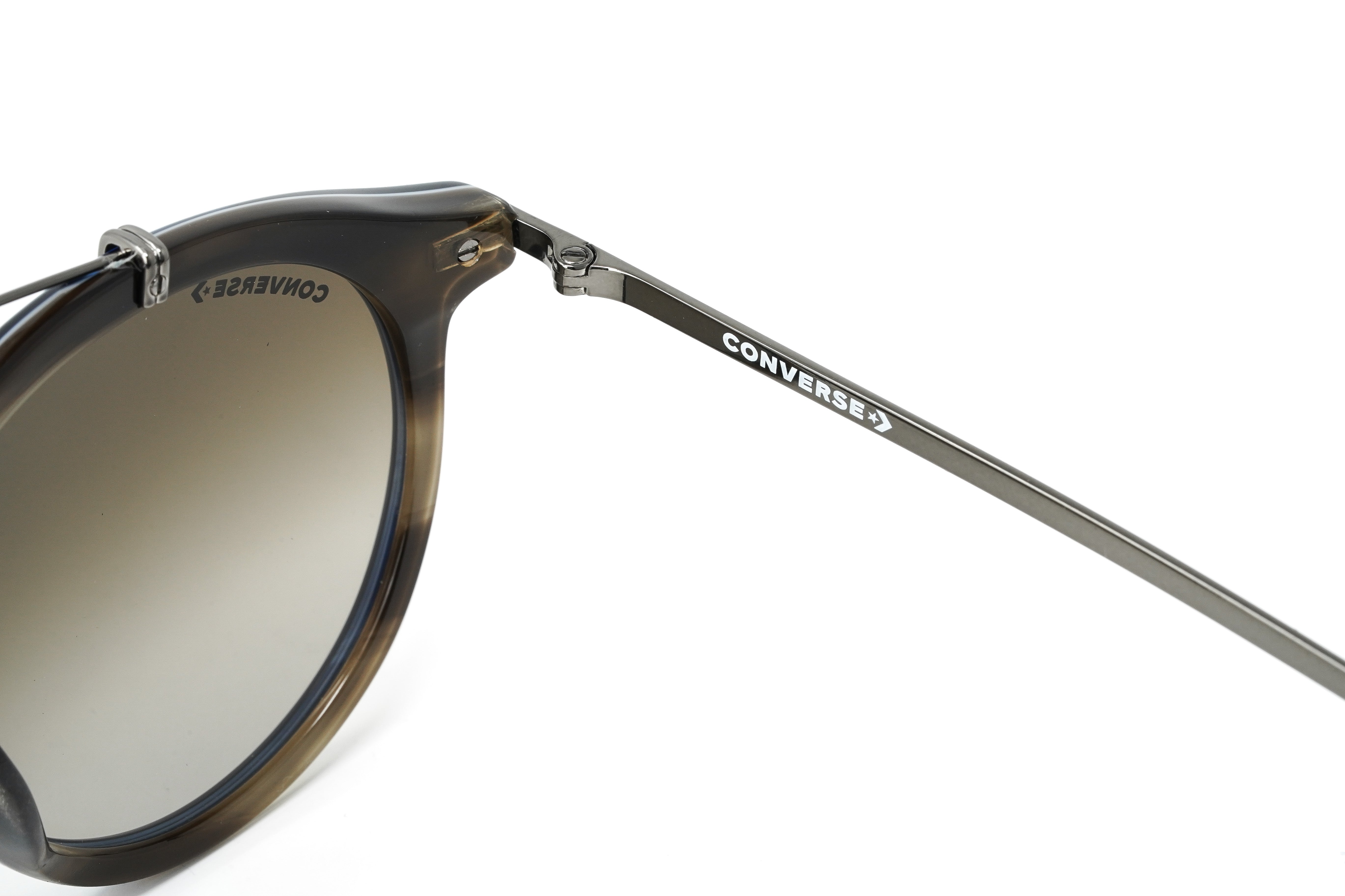 Converse Unisex Sunglasses Round Flat Top Navy and Brown SCO139 0M61-GR8 Sunglasses