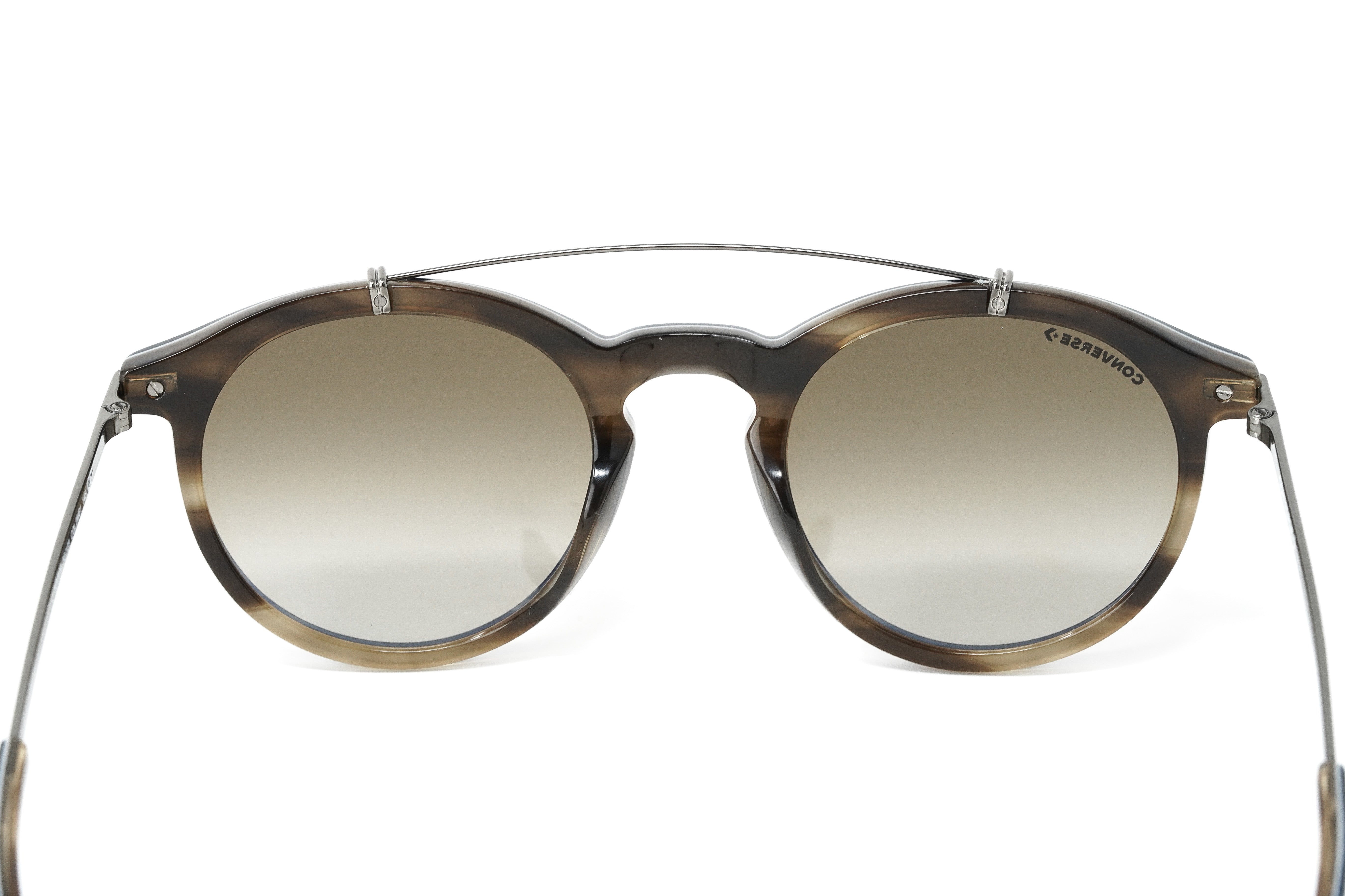 Converse Unisex Sunglasses Round Flat Top Navy and Brown SCO139 0M61-GR8 Sunglasses