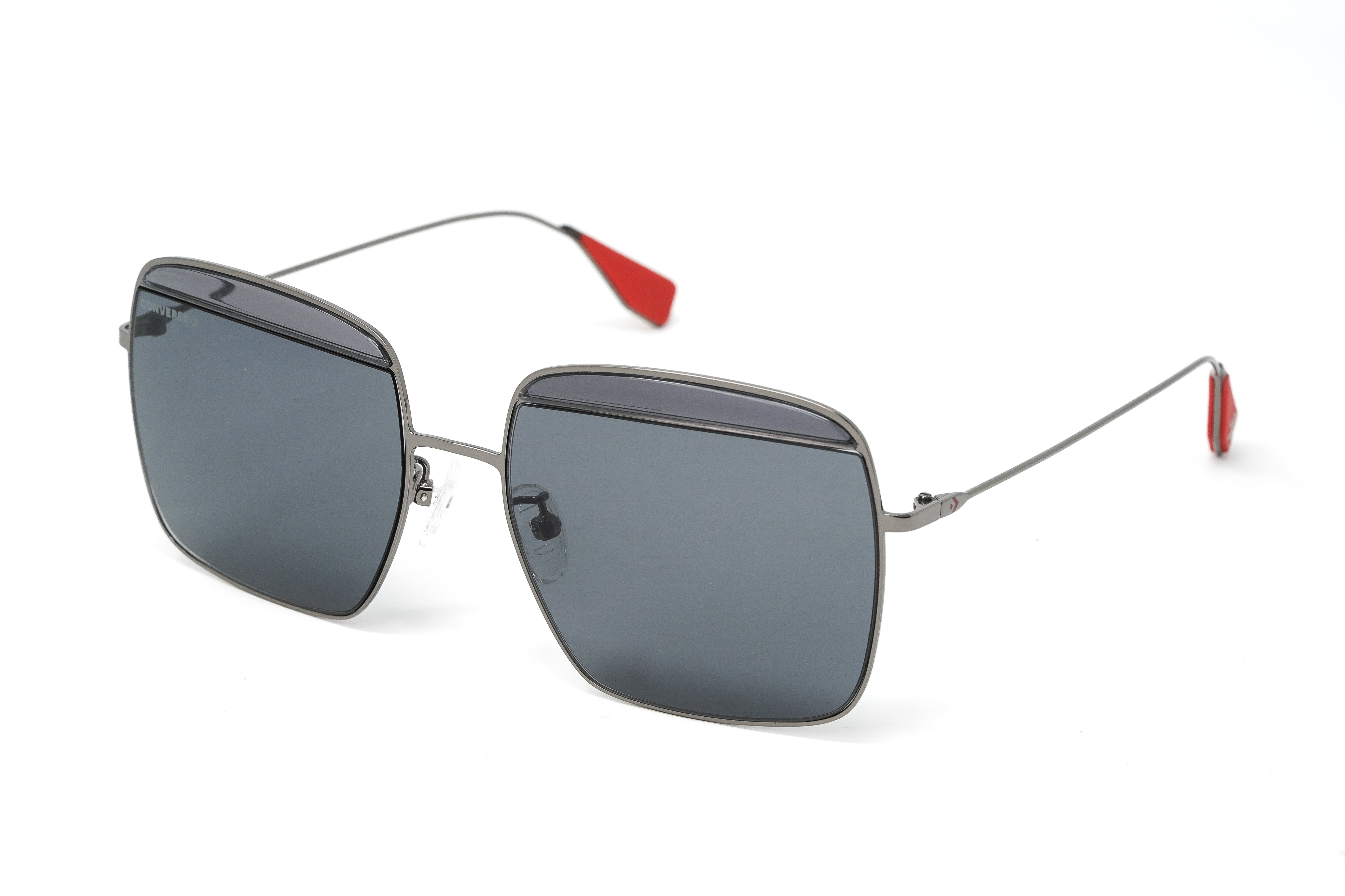 Converse Women's Sunglasses Square Black and Grey SCO148 509Y-GR8 Sunglasses