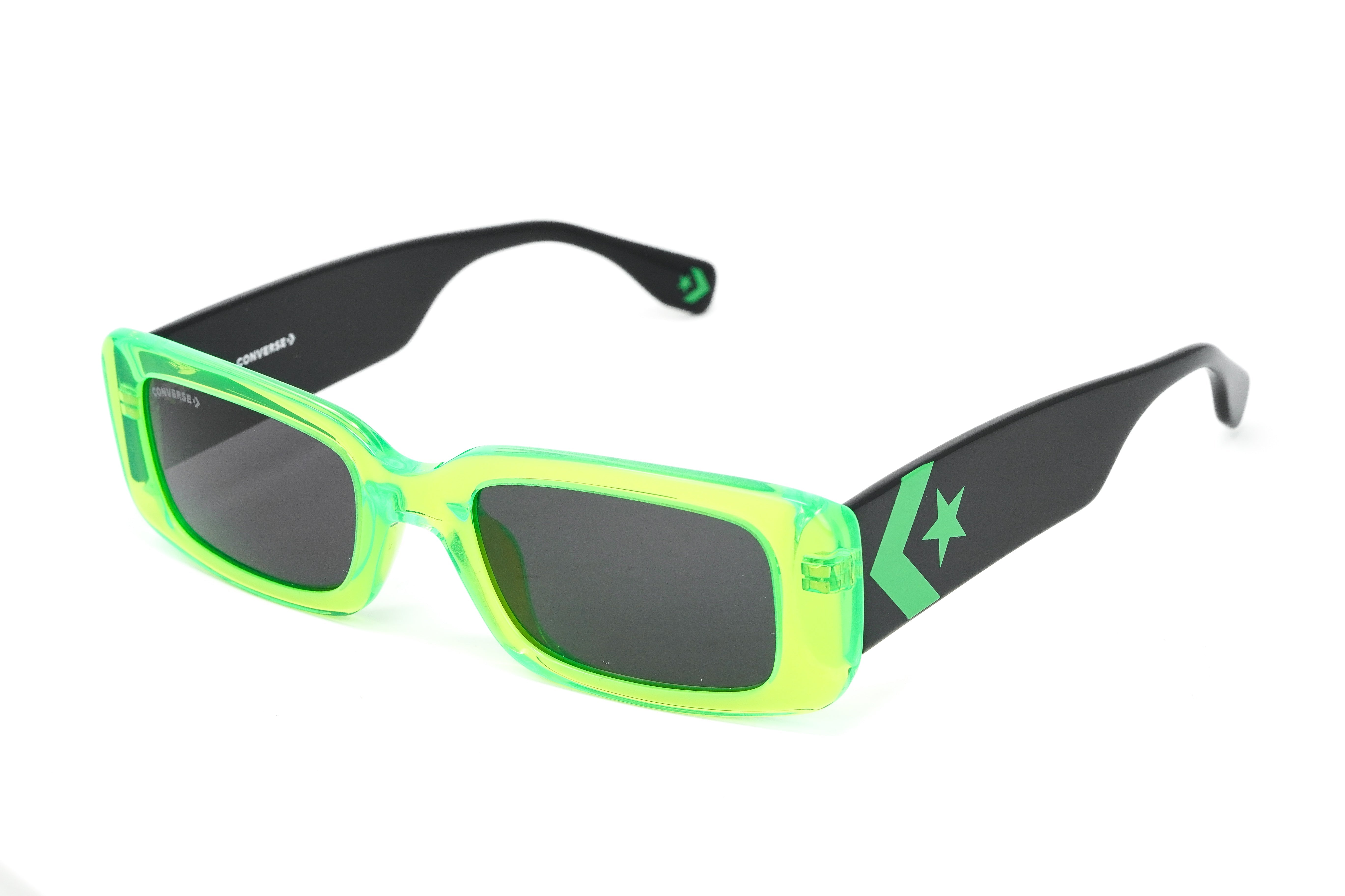 Converse Unisex Sunglasses Rectangle Green and Black SCO228 0VC1-GR8 Sunglasses