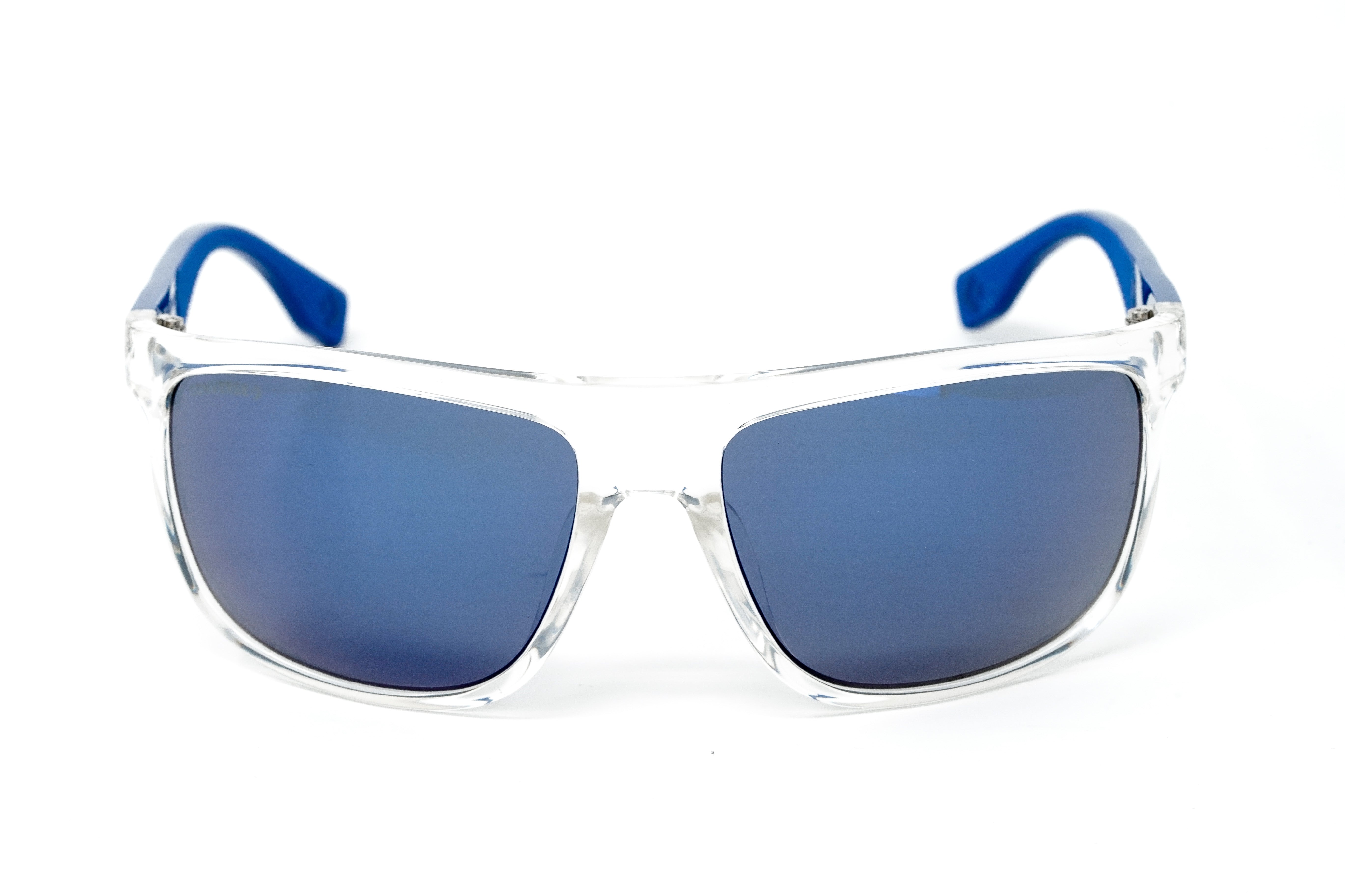 Converse Men's Sunglasses Rectangle Wrap-around Crystal and Navy SCO245 880B-GR8 Sunglasses