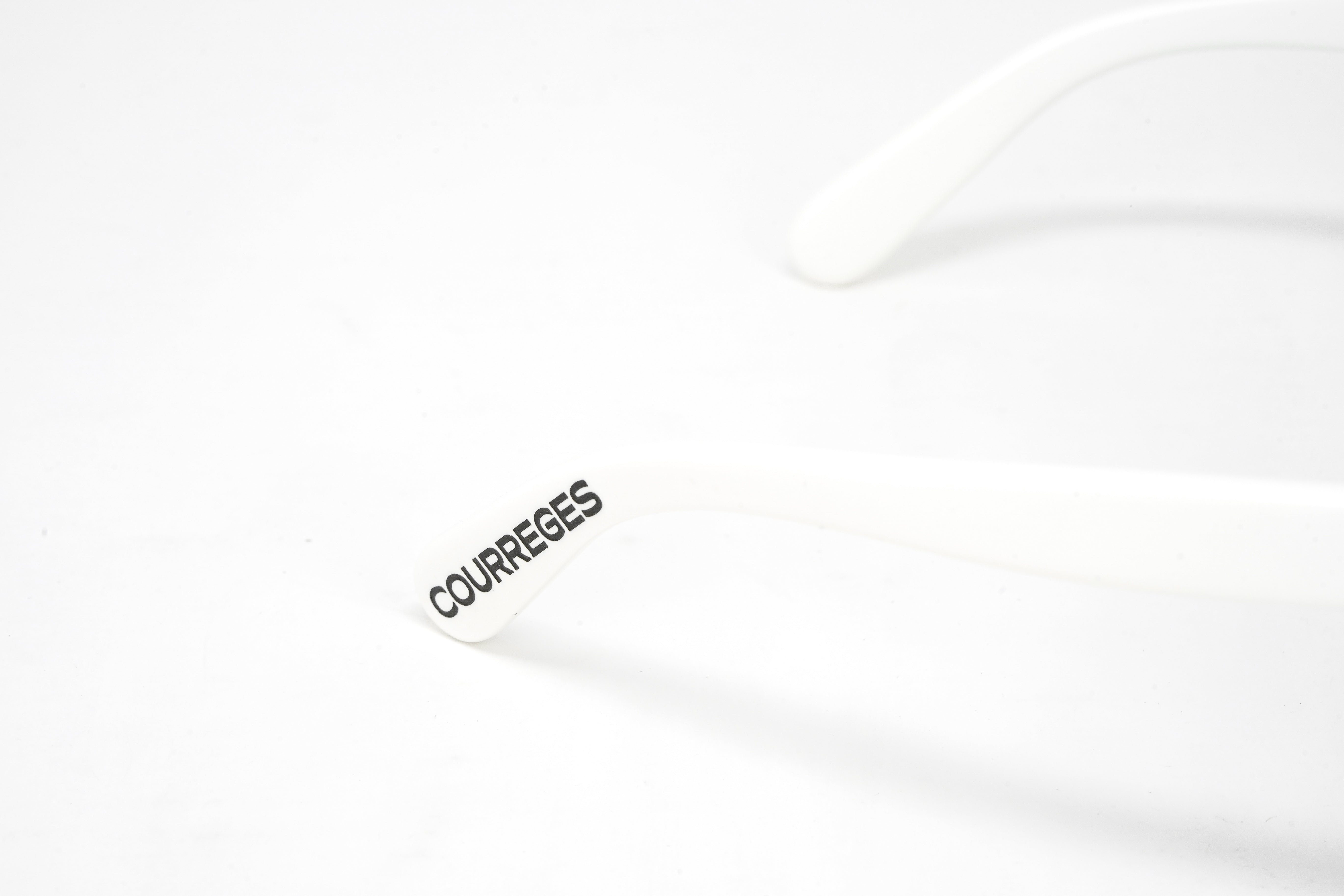 Courrèges Women's Sunglasses Oversized Flat Top White CL1901-002 66-GR8 Sunglasses