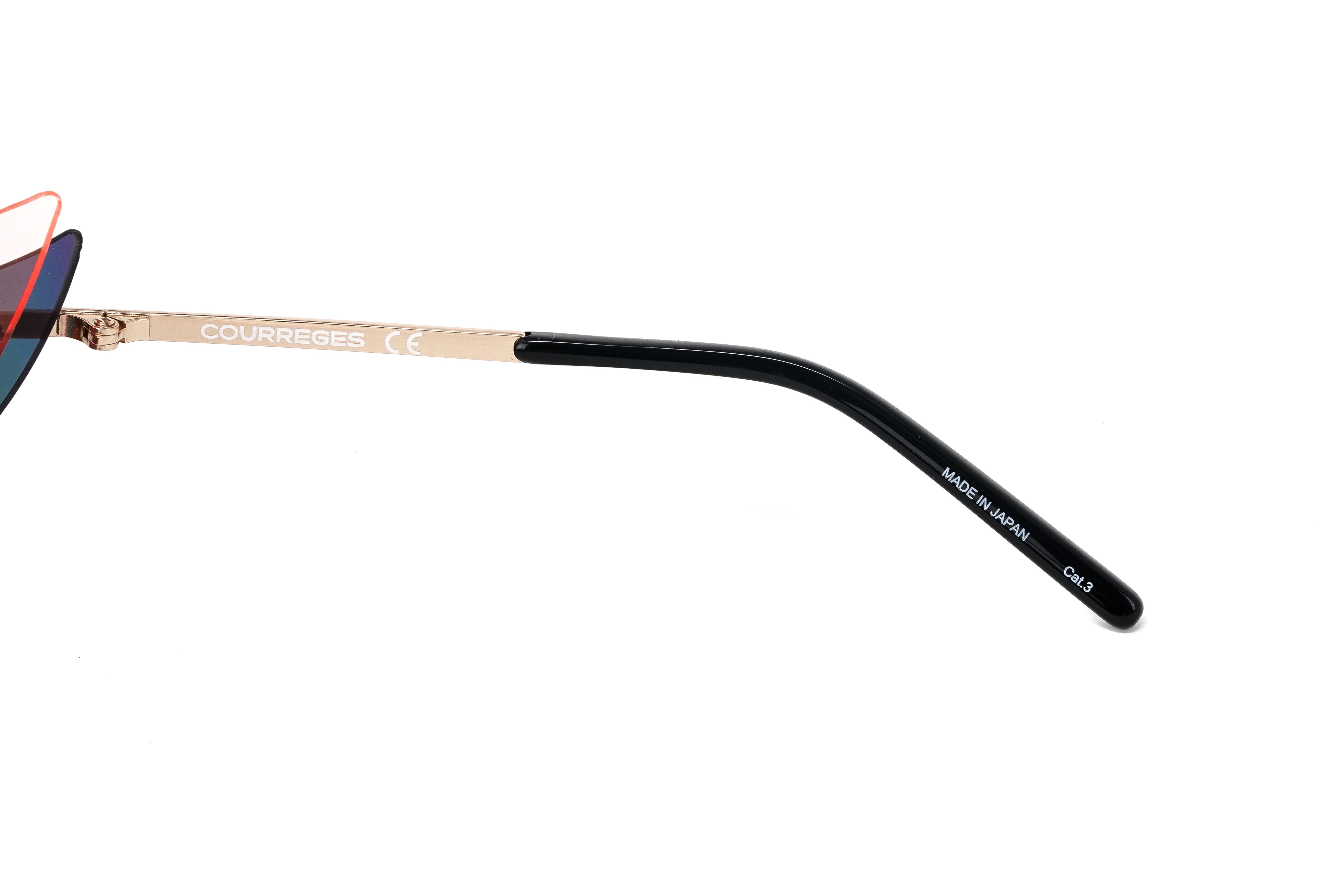 Courrèges Women's Sunglasses Cat Eye Wraparound Pink/Gold CL1903-002 53-GR8 Sunglasses