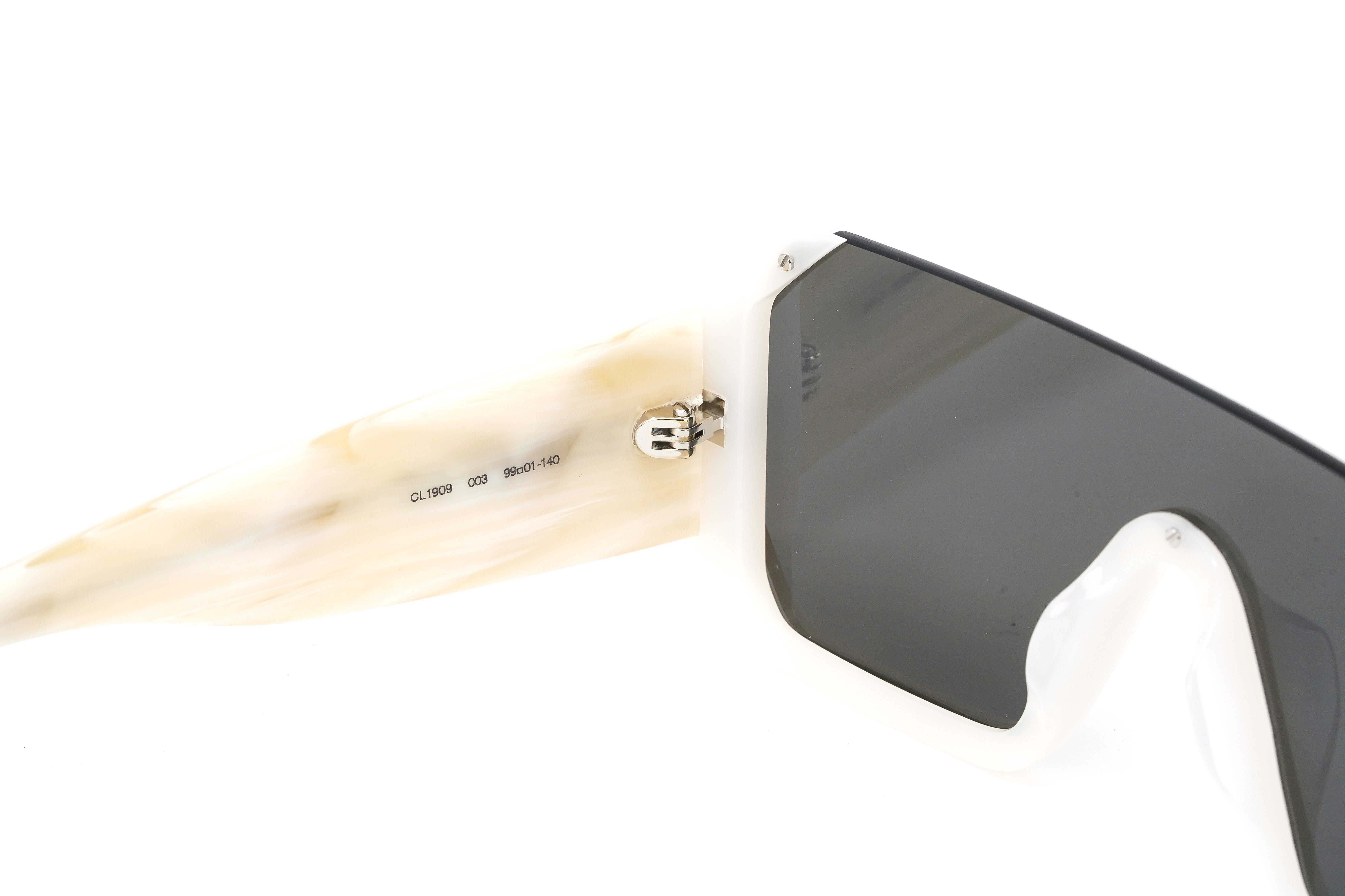 Courrèges Women's Sunglasses Oversized Shield Ivory/Beige CL1909-003 99-GR8 Sunglasses