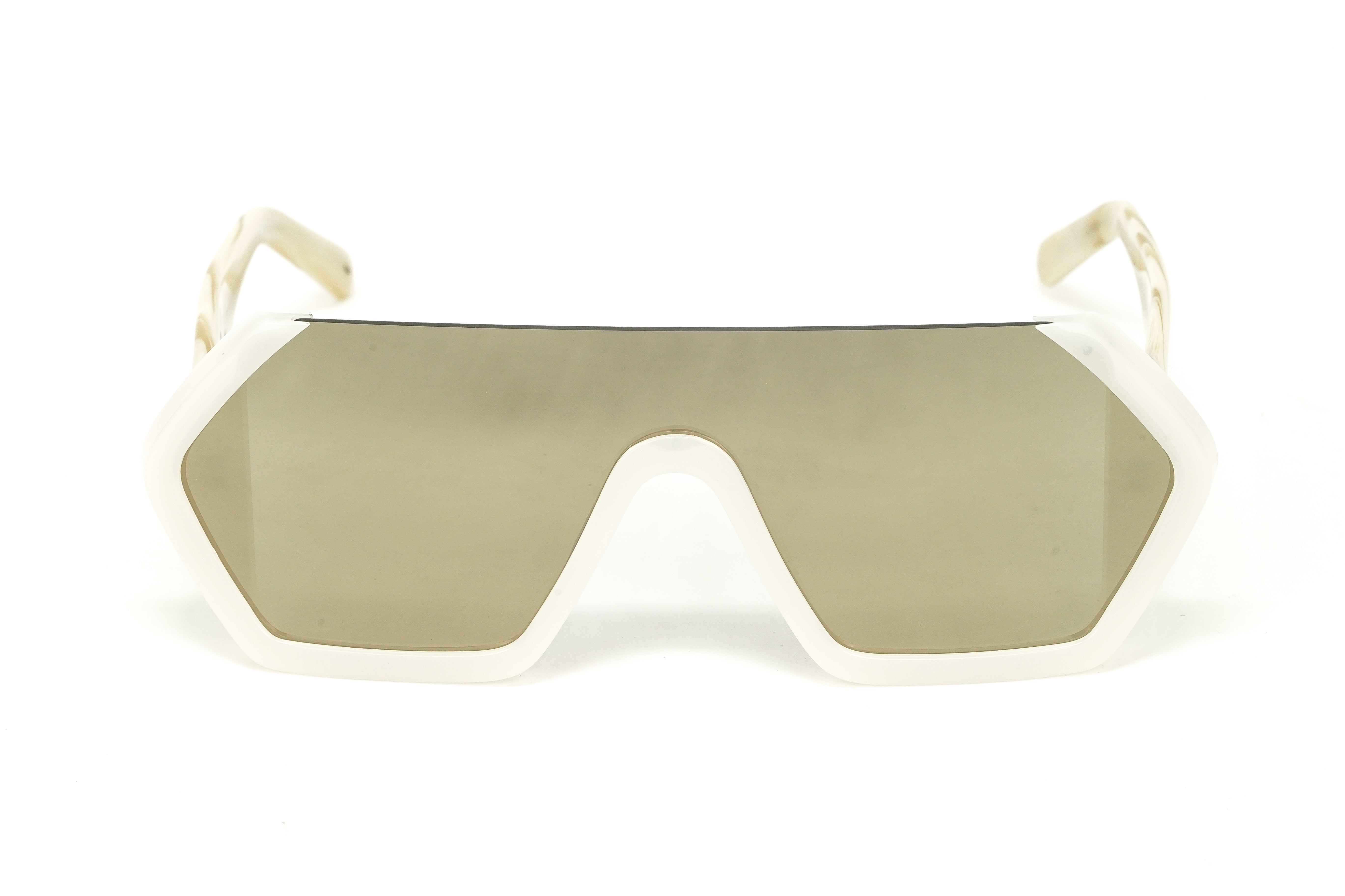 Courrèges Women's Sunglasses Oversized Shield Ivory/Beige CL1909-003 99-GR8 Sunglasses