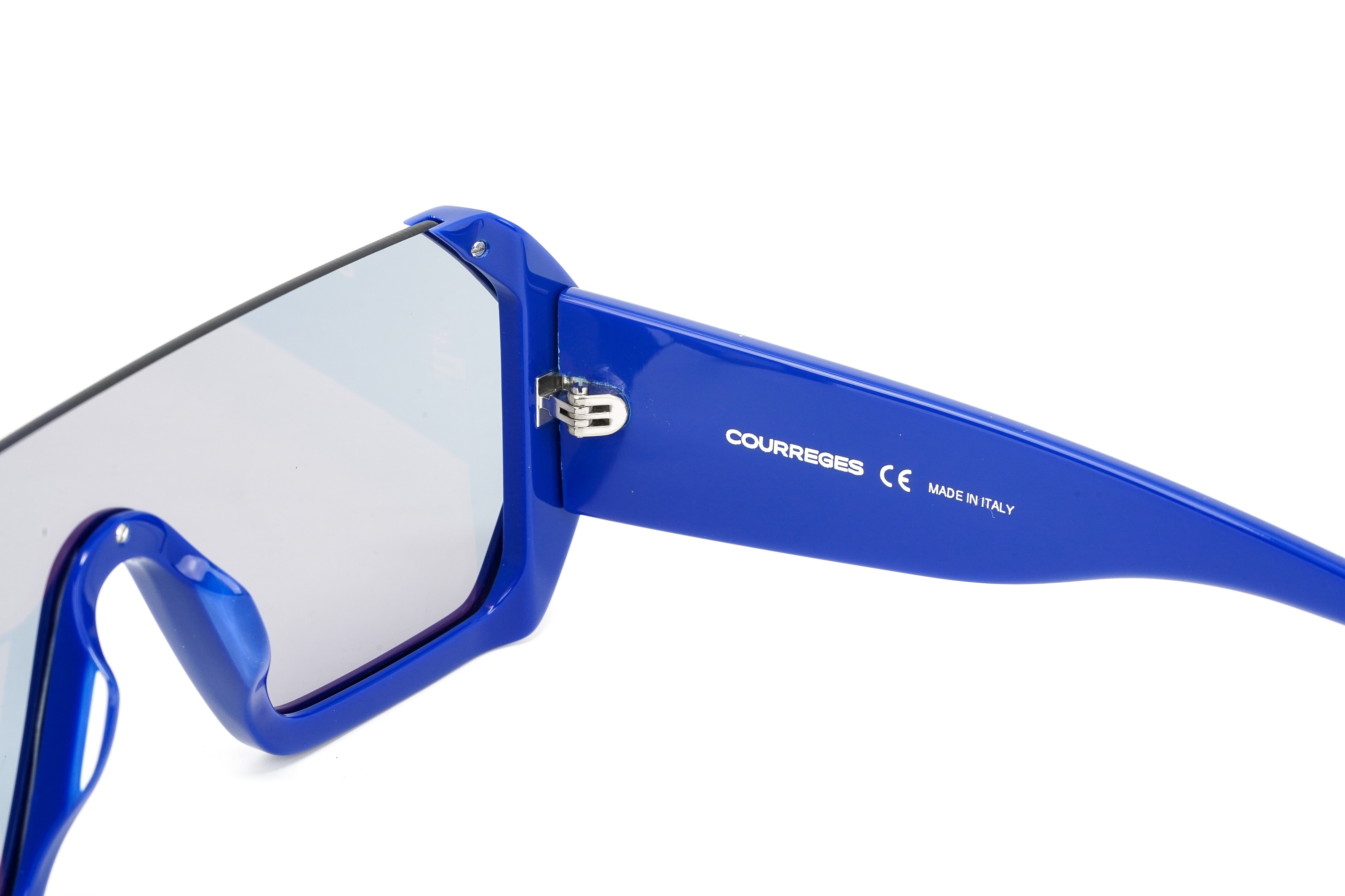 Courrèges Women's Sunglasses Oversized Shield Blue CL1909-004 99-GR8 Sunglasses