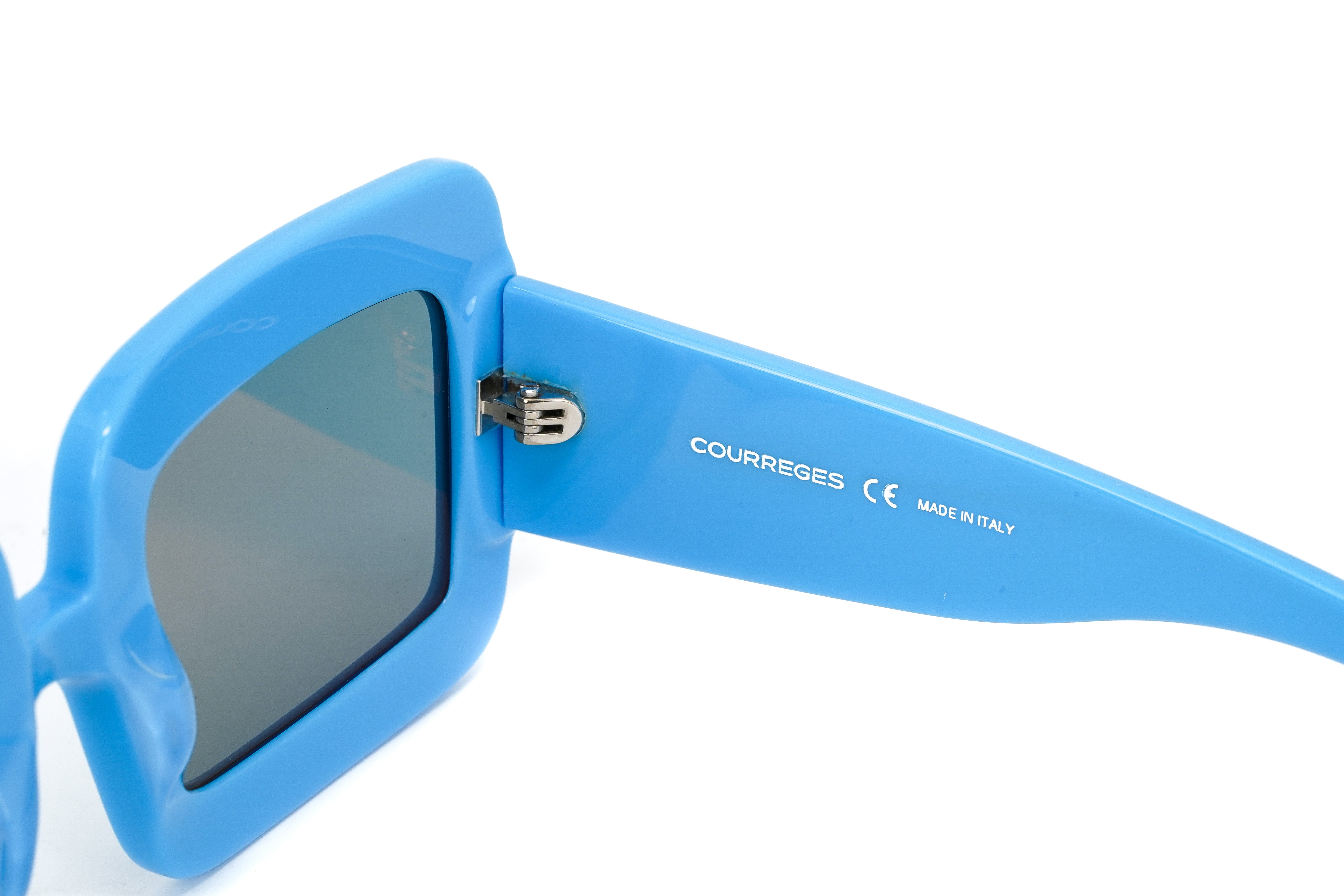 Courrèges Women's Sunglasses Oversized Square Blue CL2001-004 52-GR8 Sunglasses