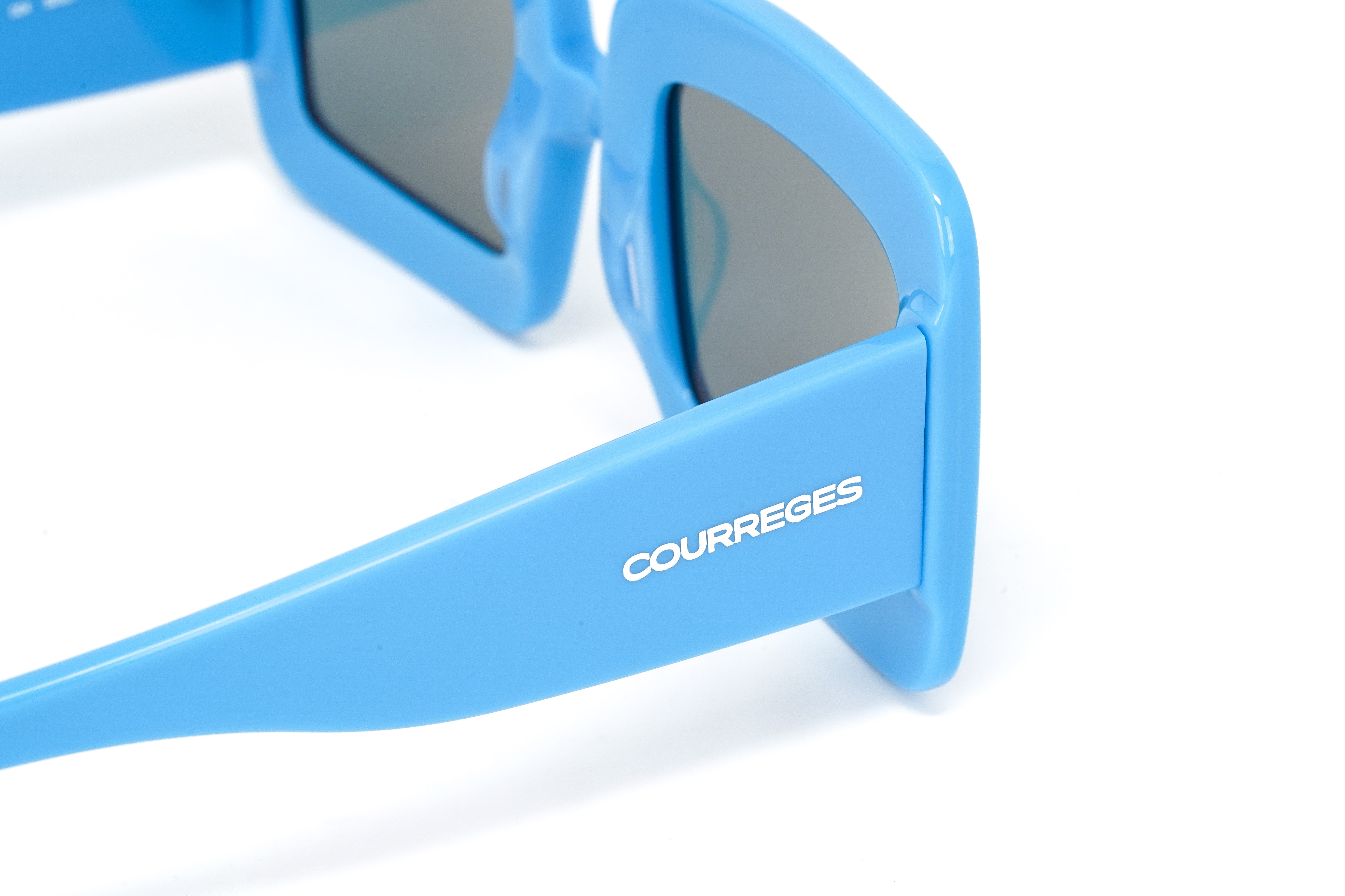 Courrèges Women's Sunglasses Oversized Square Blue CL2001-004 52-GR8 Sunglasses