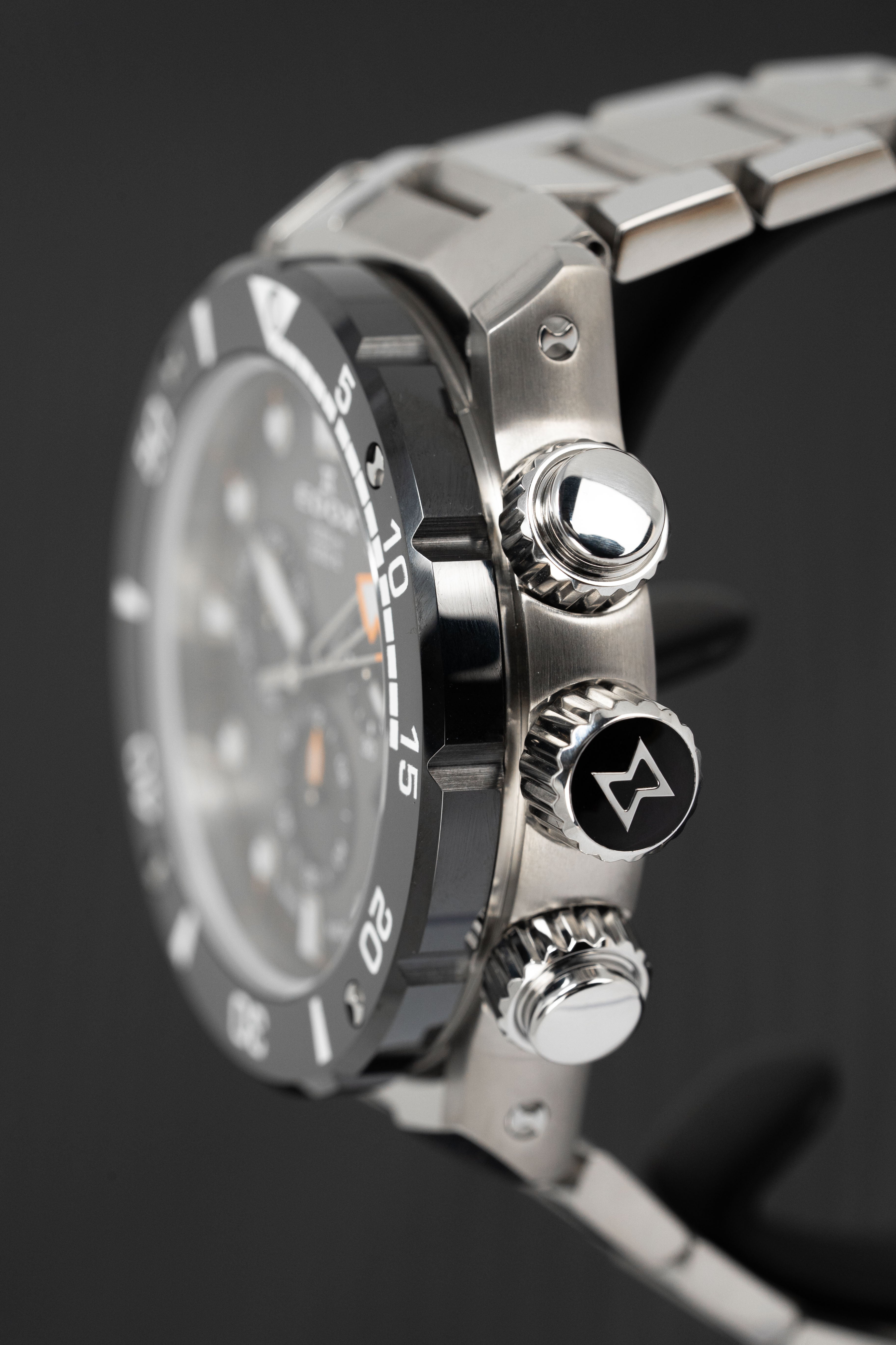 Edox Men's Watch CO-1 Chronograph Black Titanium 10242-TINM-GIDNO-GR8 Sunglasses