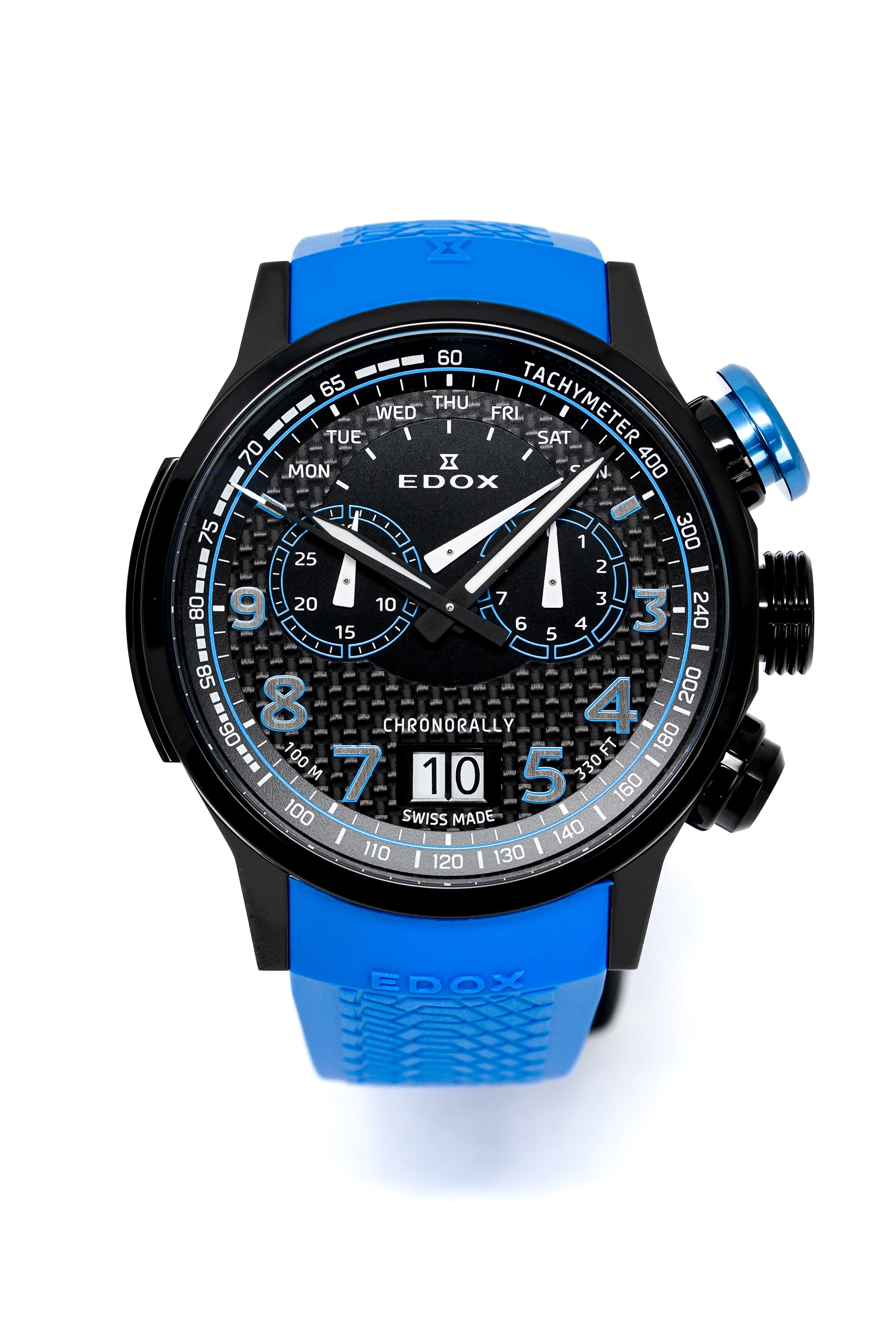 Edox Men's Watch Chronograph Chronorally 38001 TINNBU3 NIBU3-GR8 Sunglasses