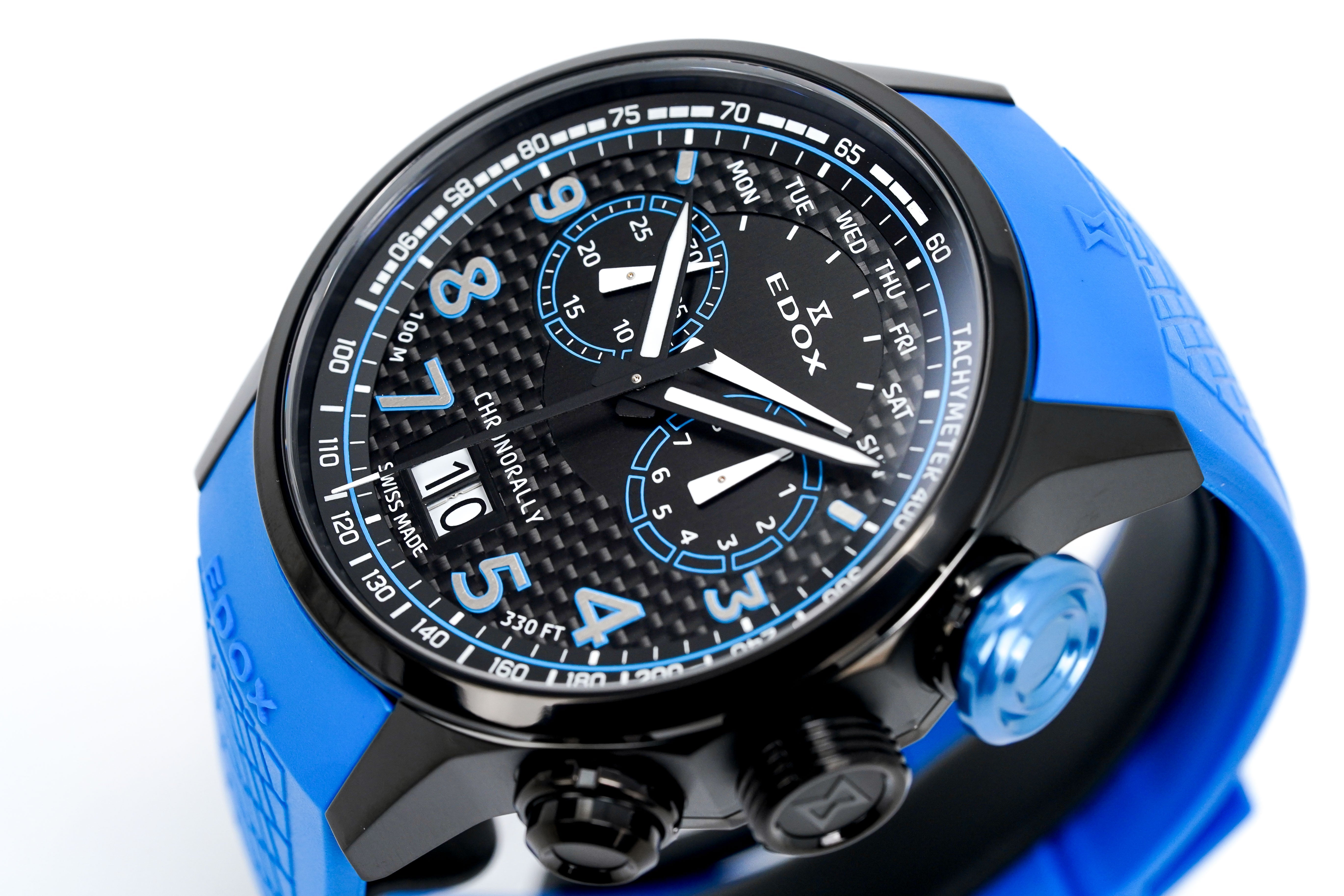 Edox Men's Watch Chronograph Chronorally 38001 TINNBU3 NIBU3-GR8 Sunglasses