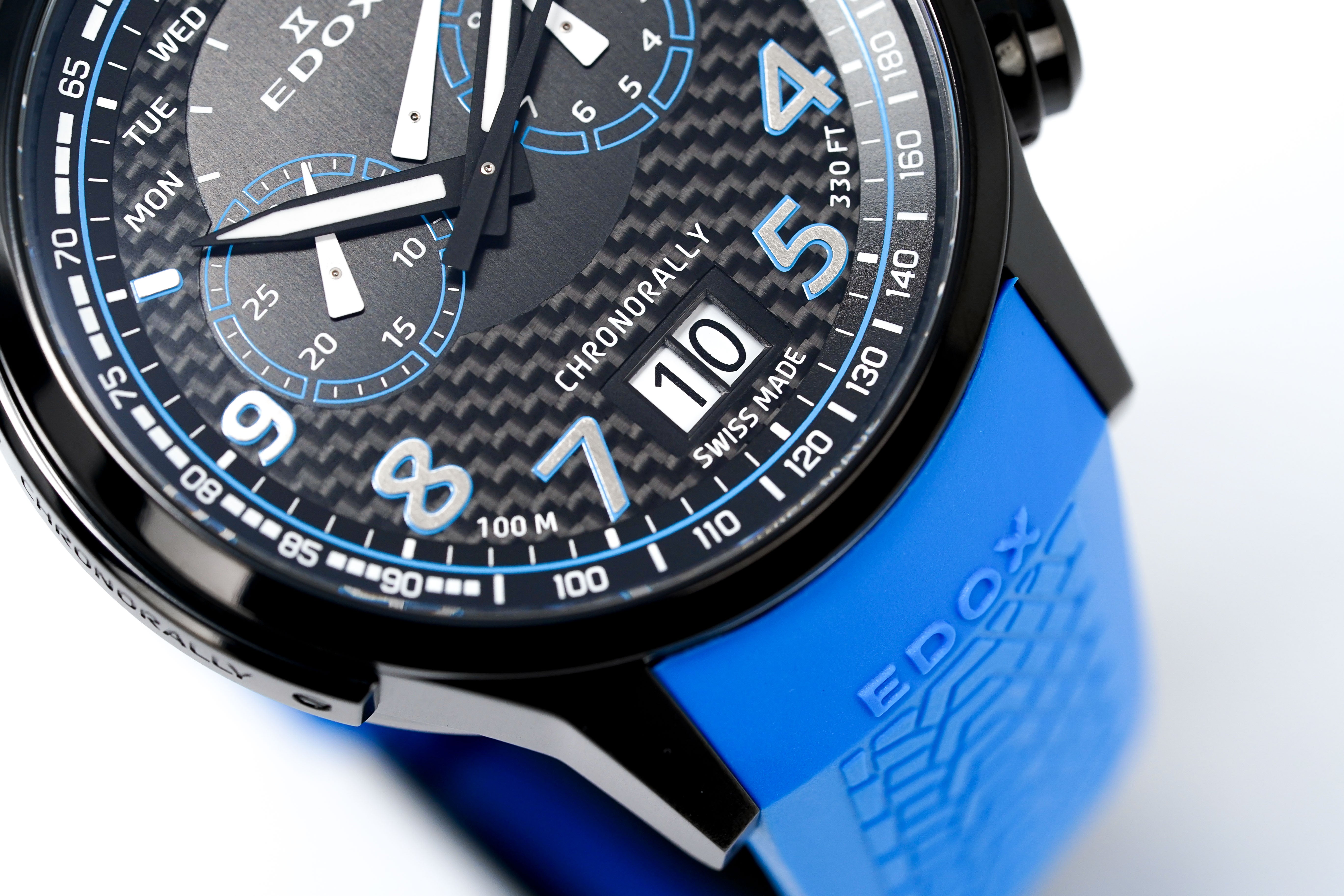 Edox Men's Watch Chronograph Chronorally 38001 TINNBU3 NIBU3-GR8 Sunglasses